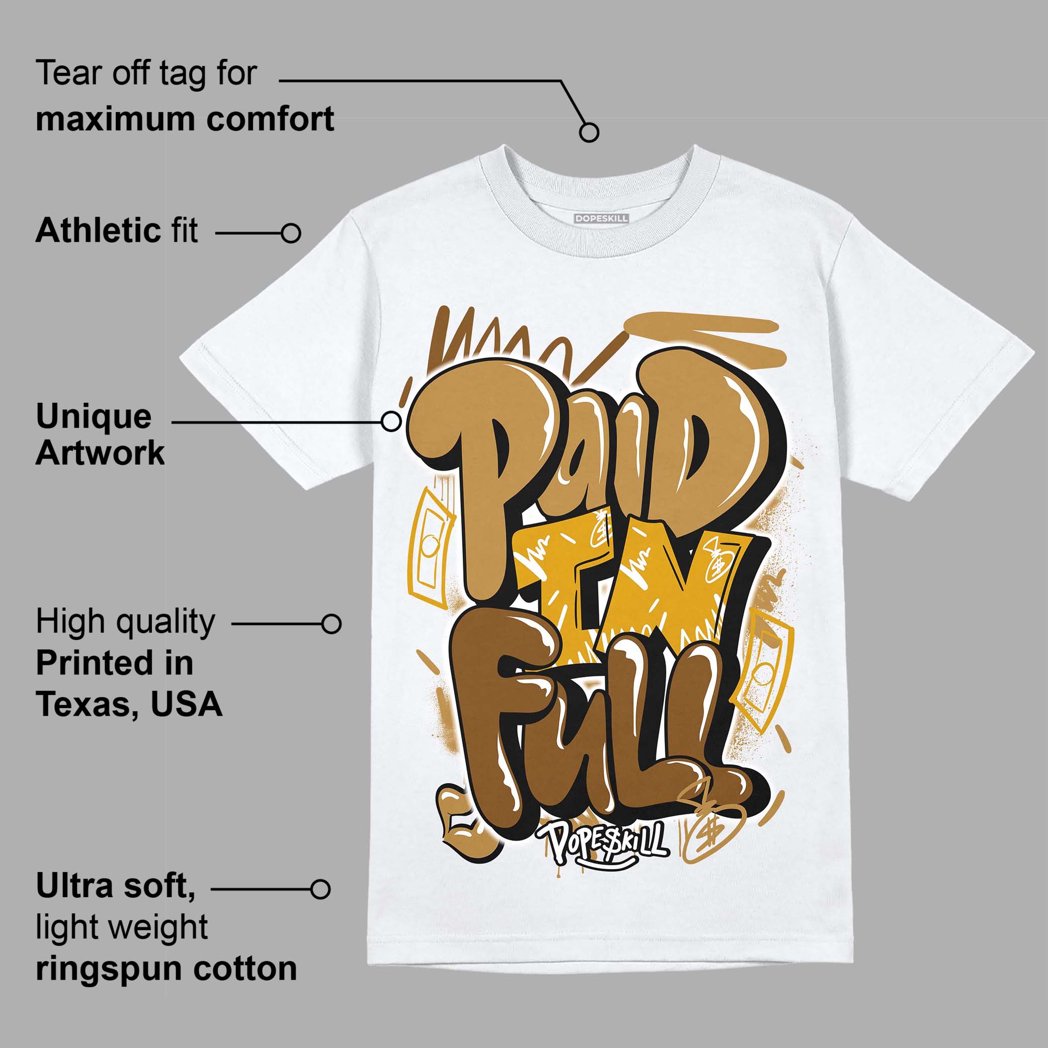 Wheat 13s superstreetwear T-Shirt New Paid In Full Graphic