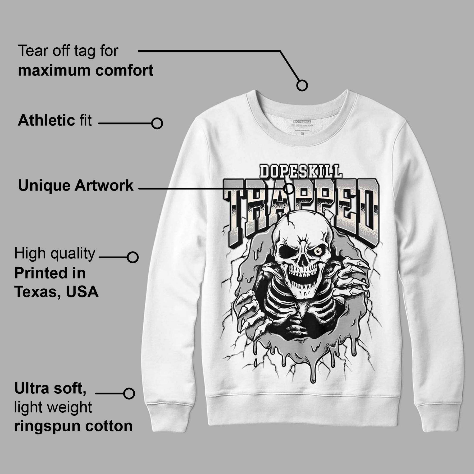 Off Noir 3s superstreetwear Sweatshirt Trapped Halloween Graphic