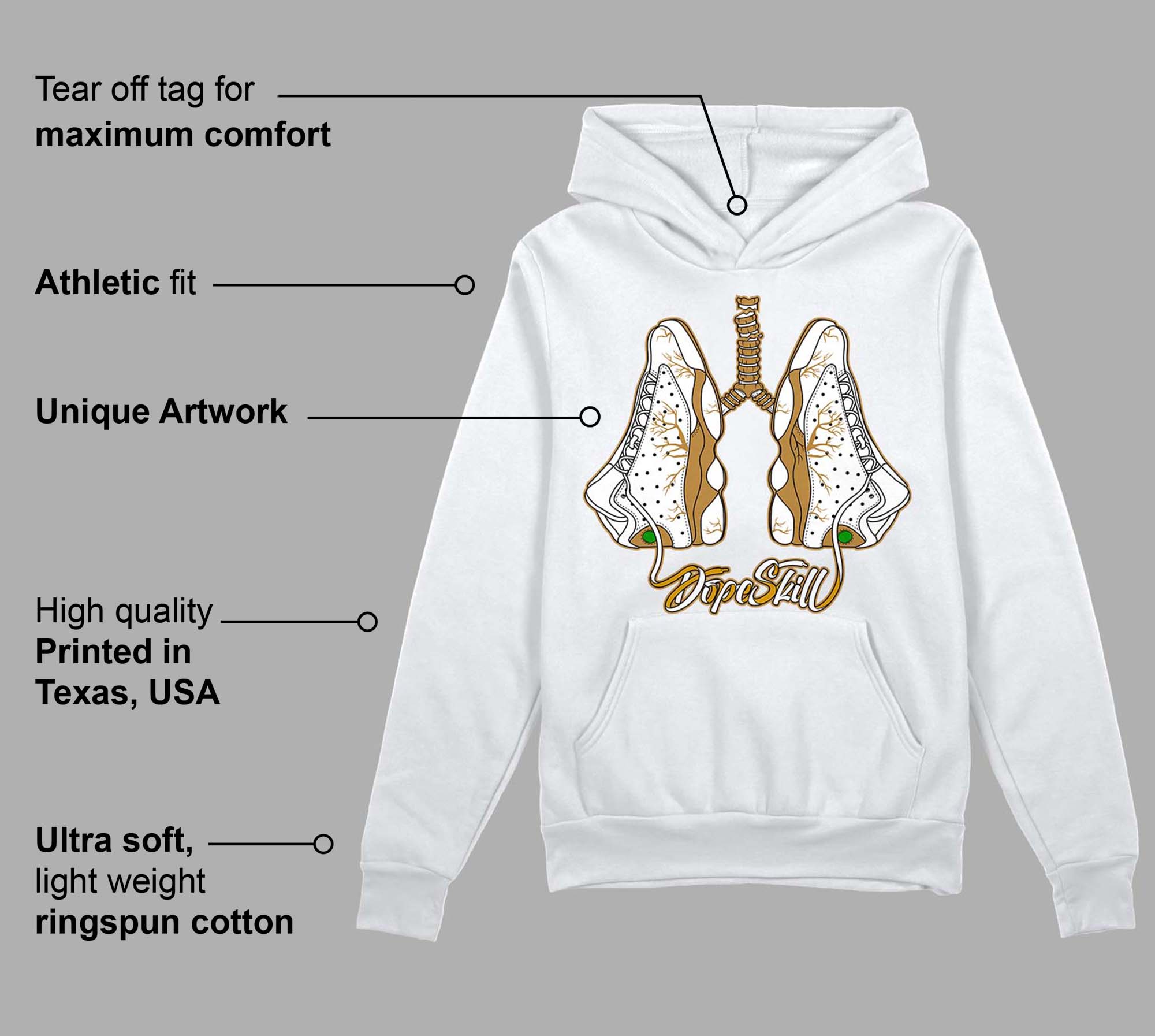 Wheat 13s superstreetwear Hoodie Sweatshirt Breathe Graphic