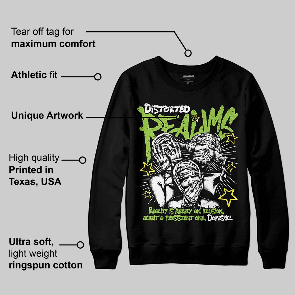 Neon Green Collection superstreetwear Sweatshirt Distorted Realms Graphic