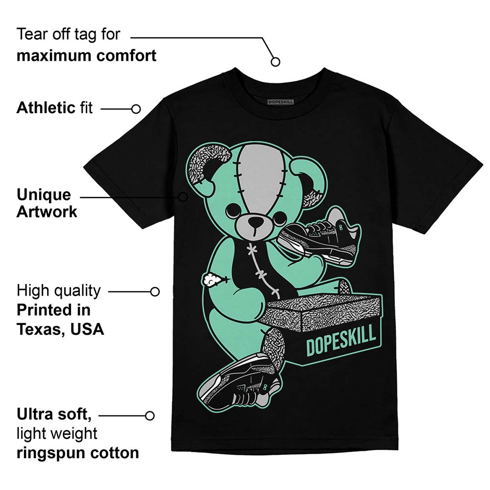 Green Glow 3s superstreetwear T-Shirt Sneakerhead BEAR Graphic