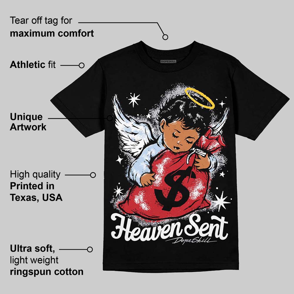 Black Metallic Reimagined 5s superstreetwear T-Shirt Heaven Sent Graphic