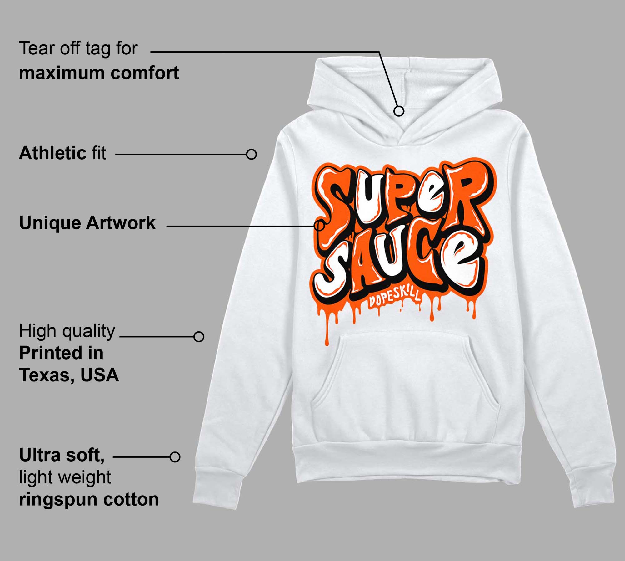 Orange Milk superstreetwear Hoodie Sweatshirt Super Sauce Graphic