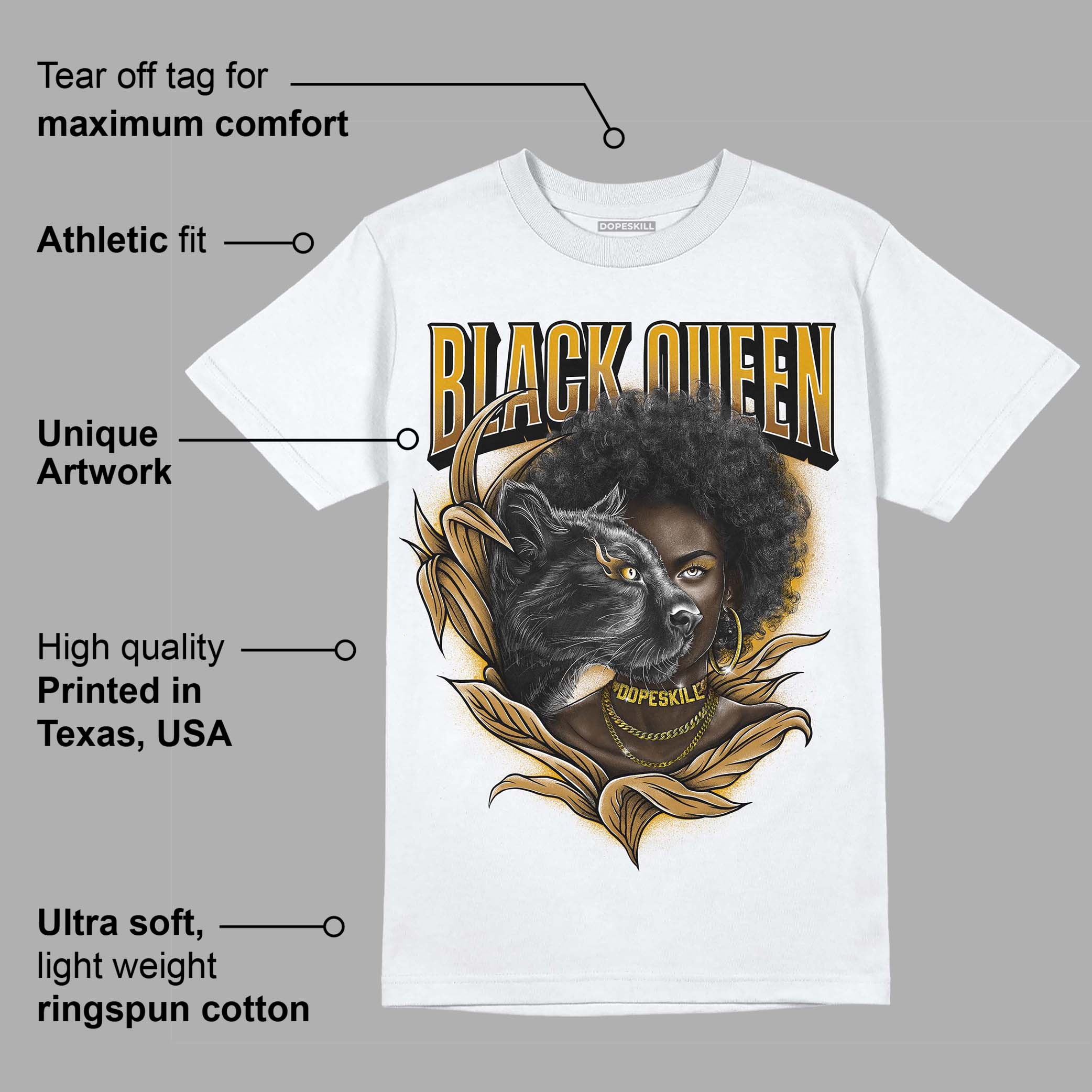 Wheat 13s superstreetwear T-Shirt New Black Queen Graphic