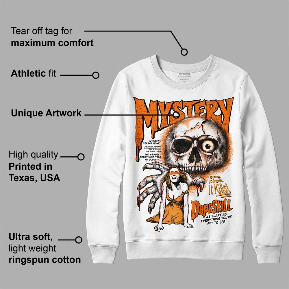 Orange Black White superstreetwear Sweatshirt Mystery Ghostly Grasp Graphic