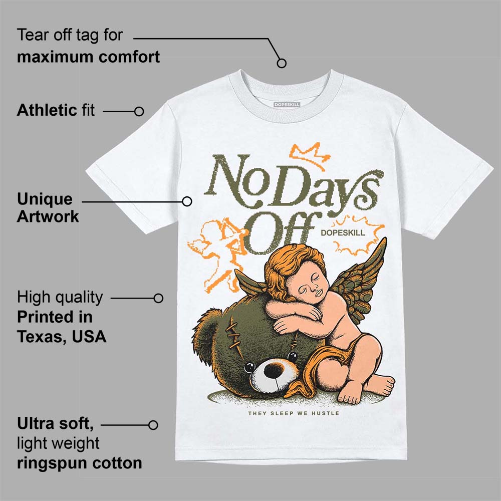 Olive 5s superstreetwear T-Shirt New No Days Off Graphic