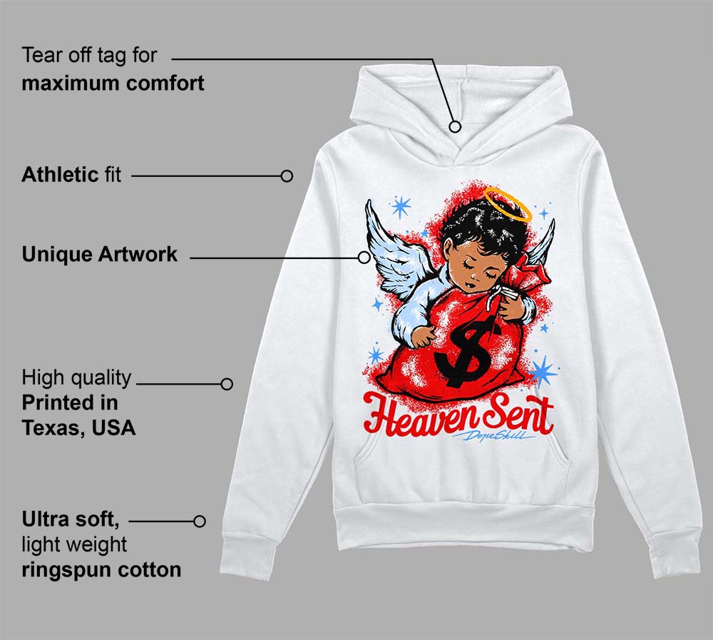 Cherry 11s superstreetwear Hoodie Sweatshirt Heaven Sent Graphic