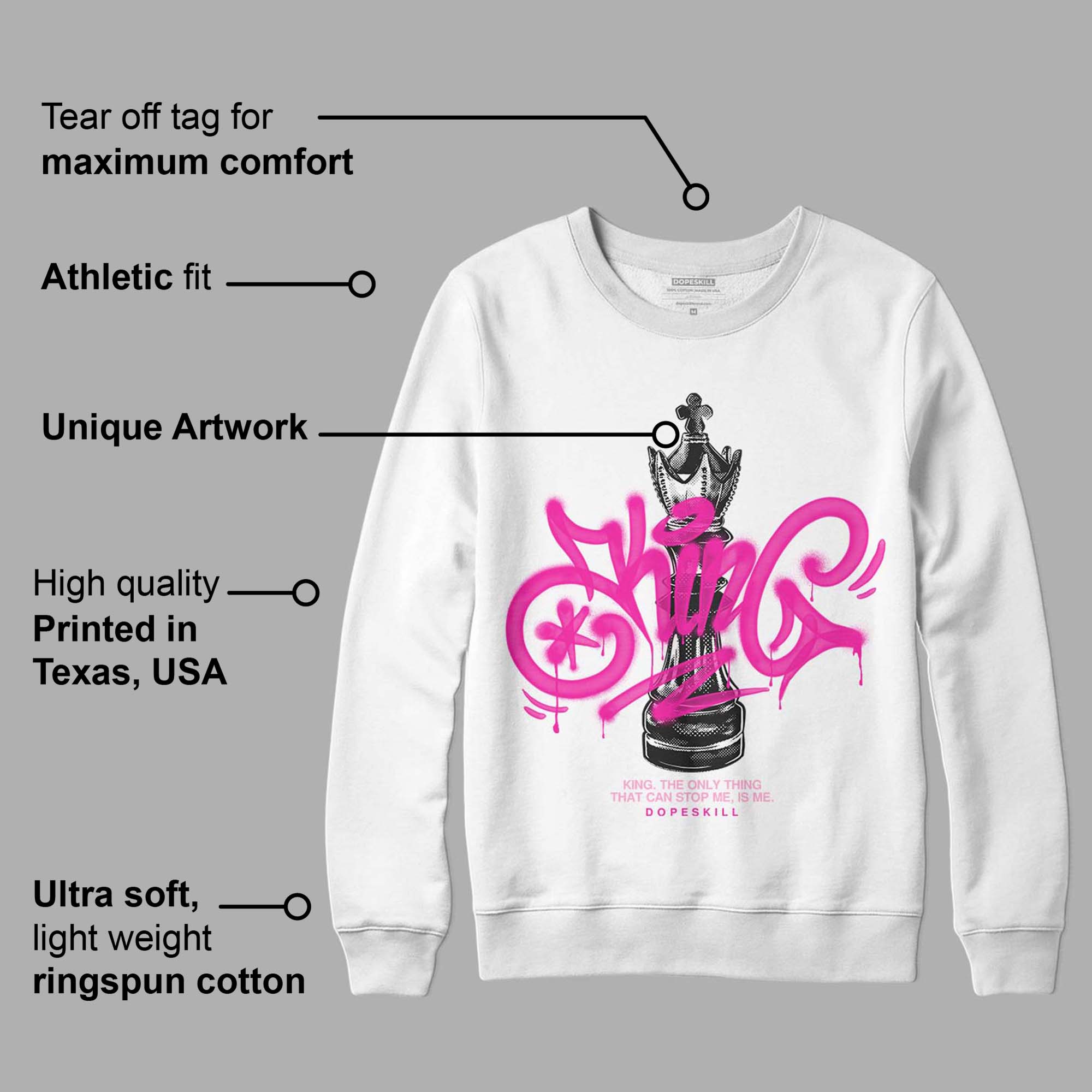 Triple Pink Dunk Low superstreetwear Sweatshirt King Chess Graphic