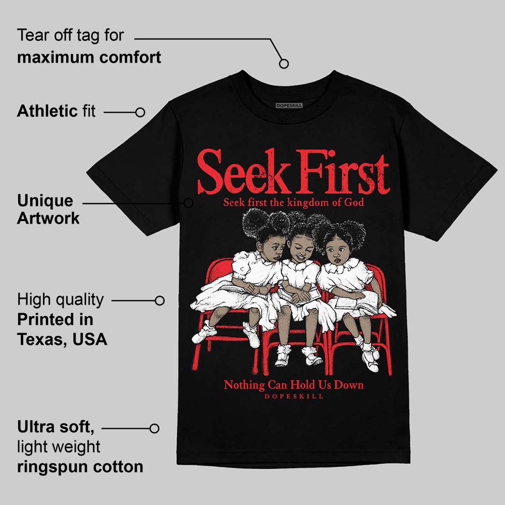Red Collection superstreetwear T-Shirt New Seek First Graphic