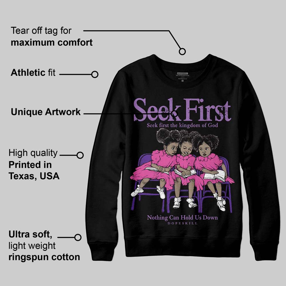 PURPLE Collection superstreetwear Sweatshirt New Seek First Graphic