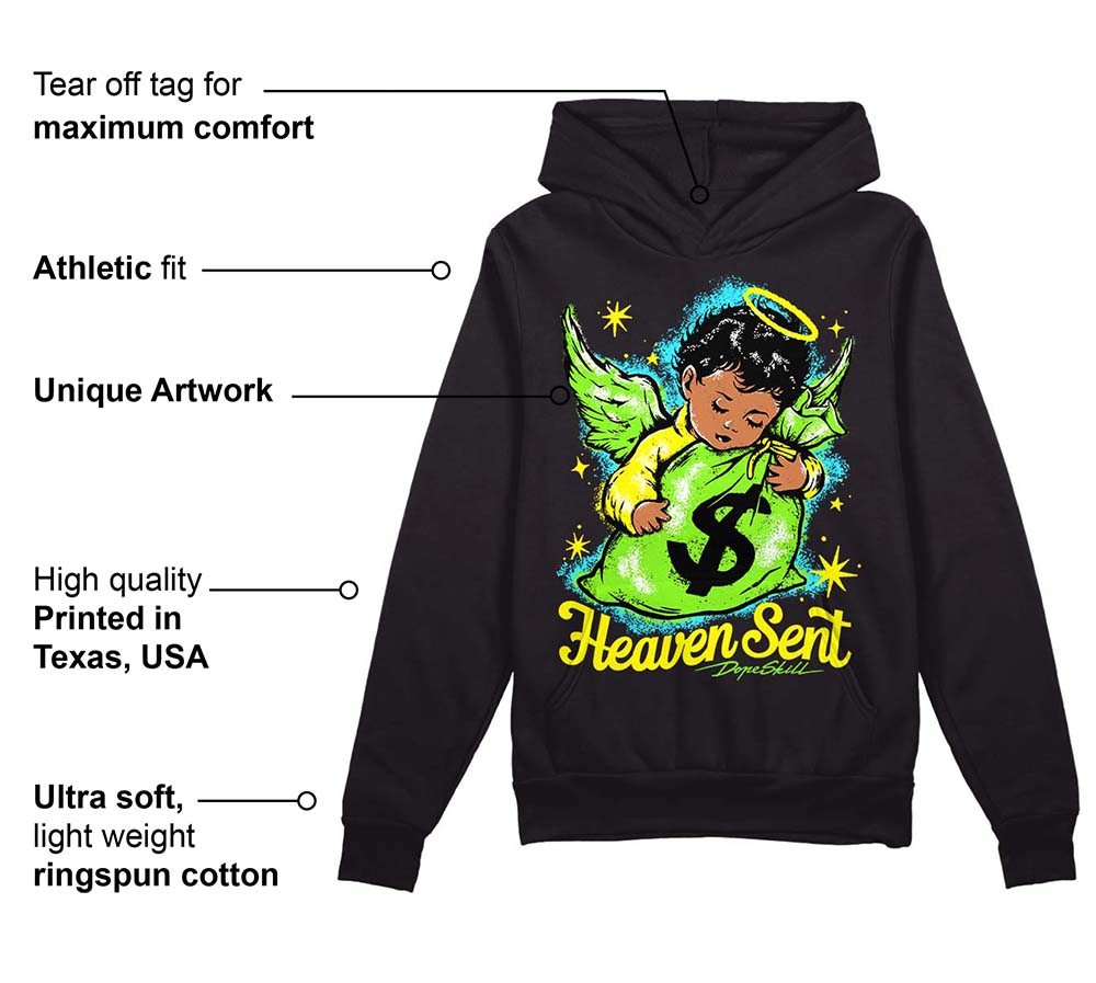 Neon Green Collection superstreetwear Hoodie Sweatshirt Heaven Sent Graphic
