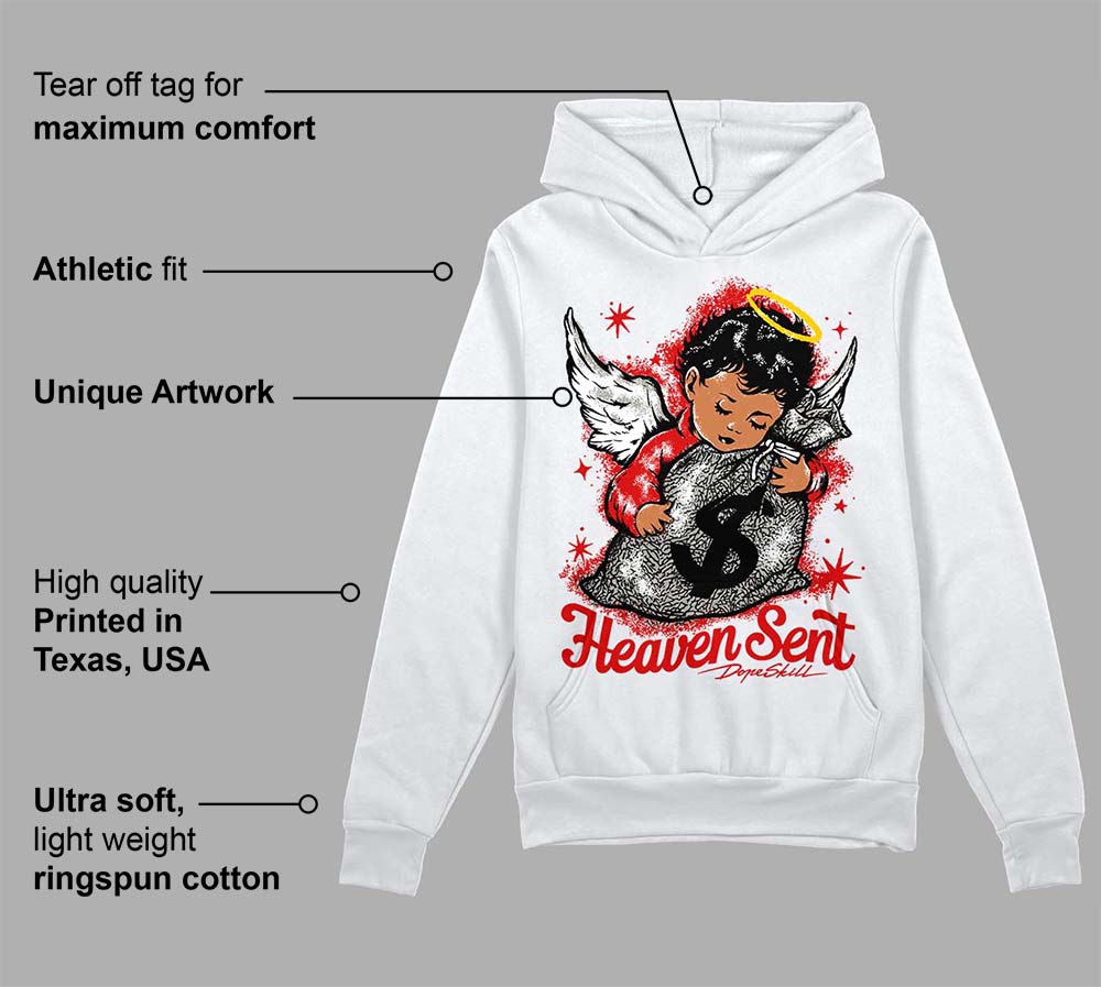Fire Red 3s superstreetwear Hoodie Sweatshirt Heaven Sent Graphic