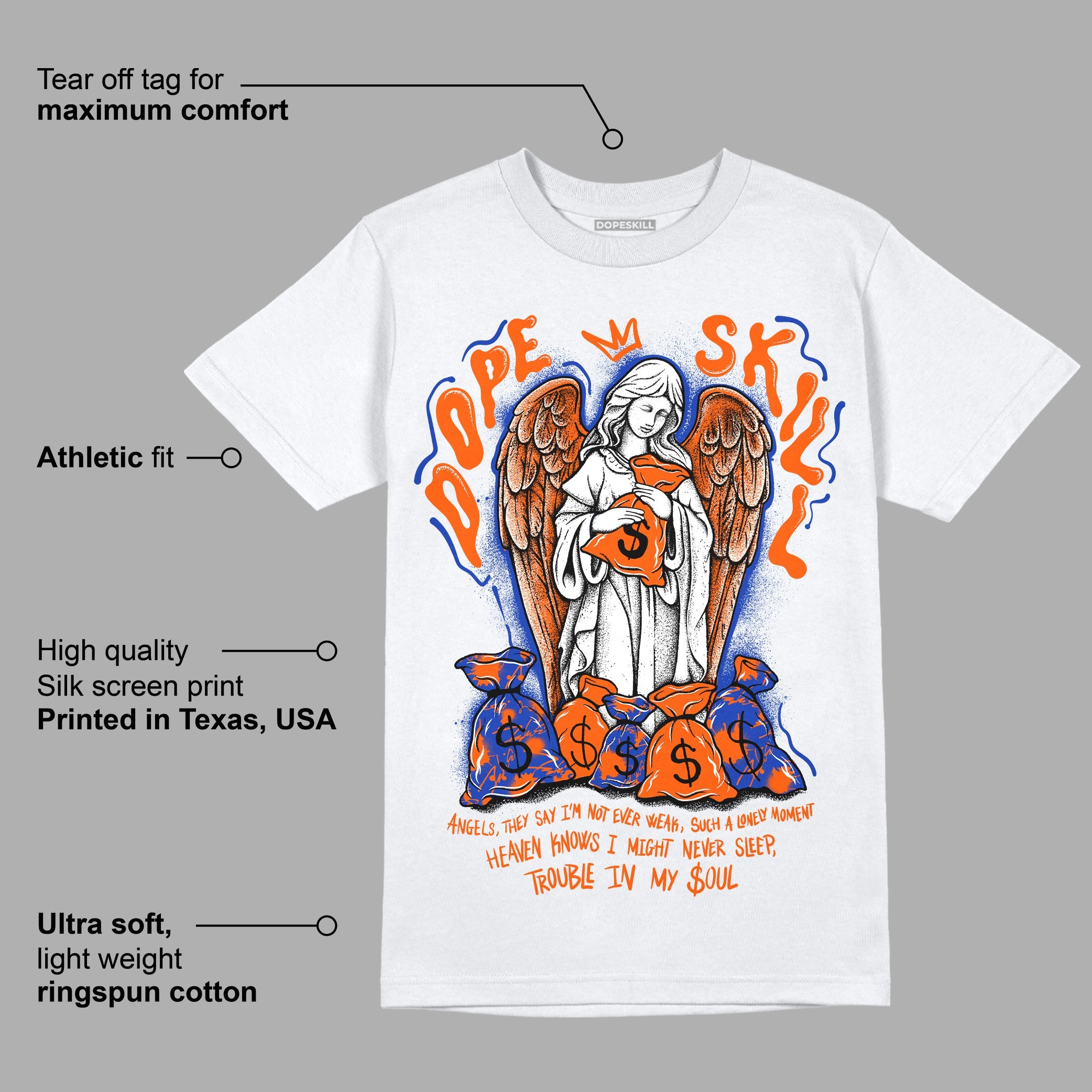 Dunk Low Futura Orange Blaze superstreetwear T-Shirt Angels Graphic