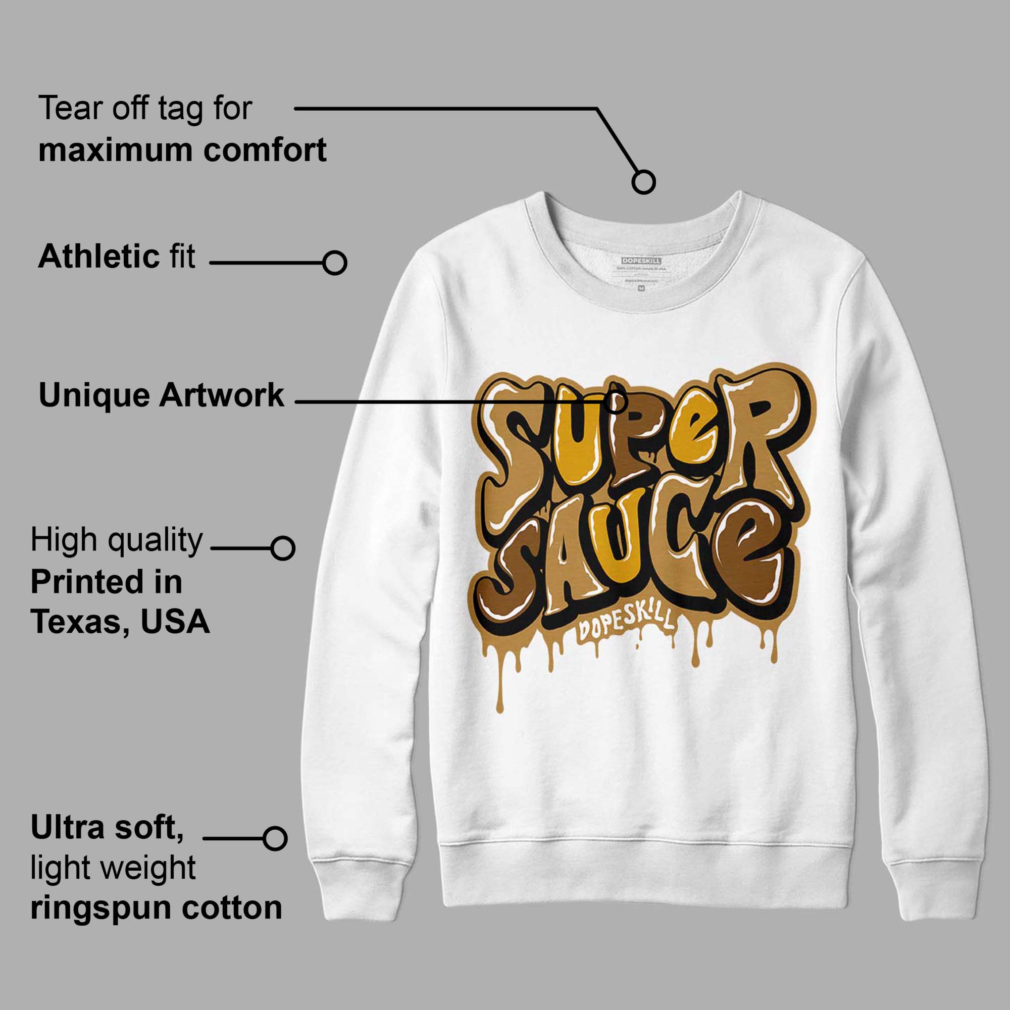 Wheat 13s superstreetwear Sweatshirt Super Sauce Graphic