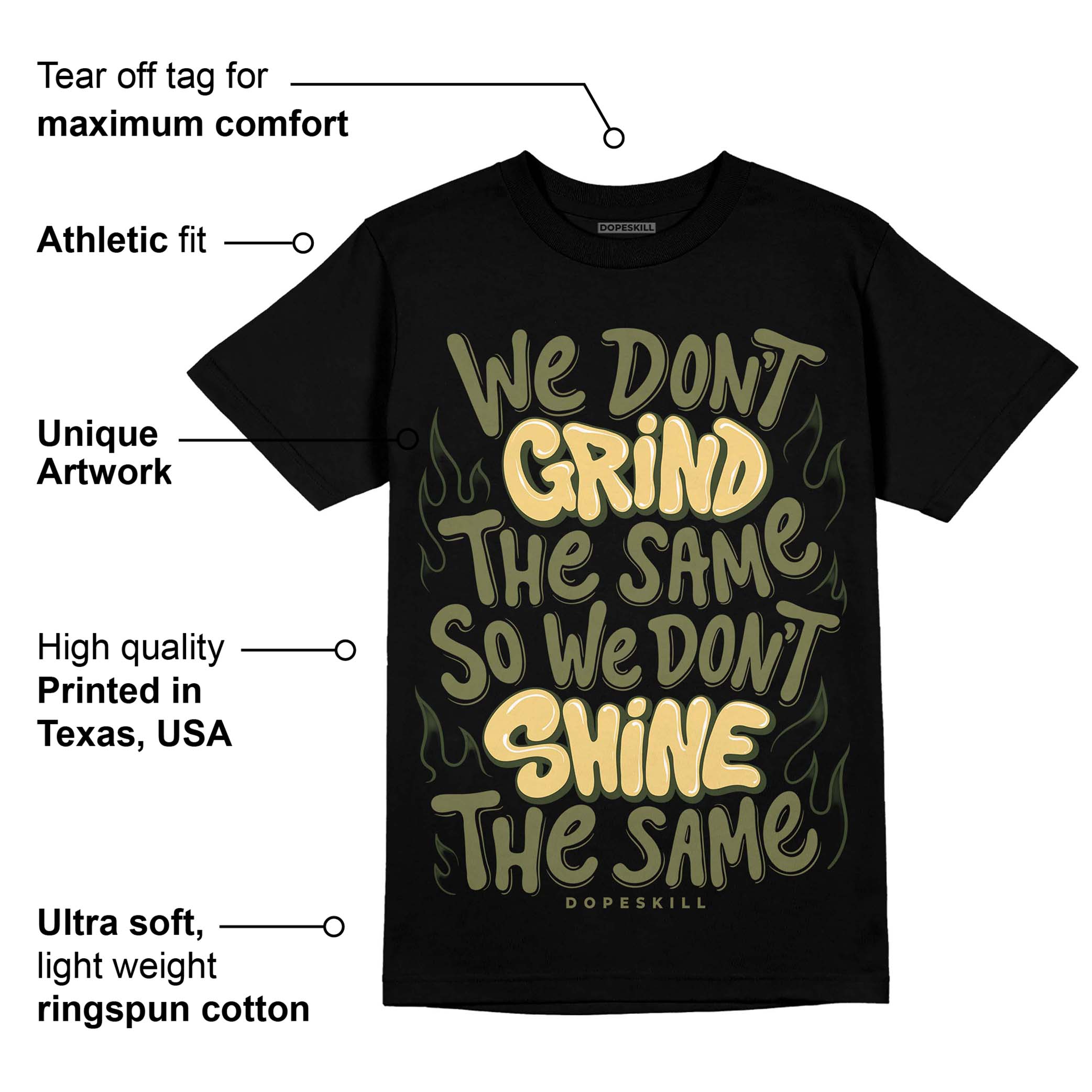 Craft Olive 4s superstreetwear T-Shirt Grind Shine Graphic