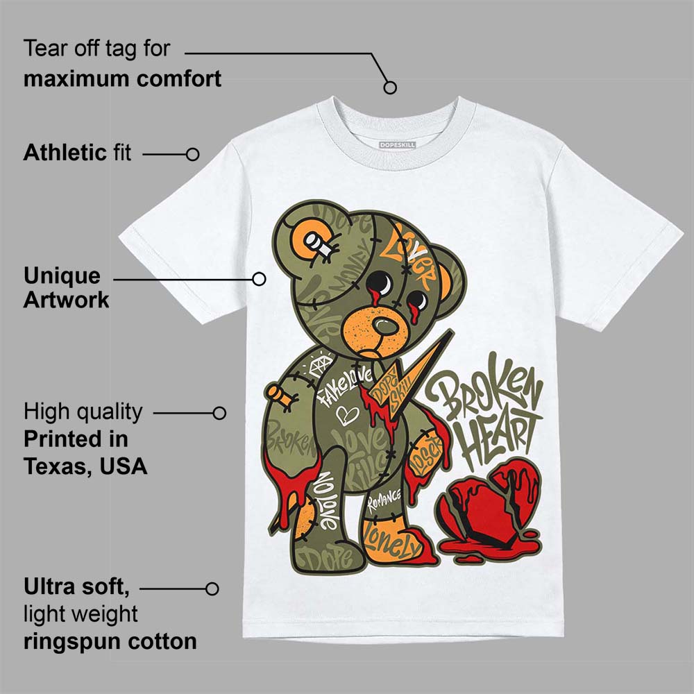 Olive 5s superstreetwear T-Shirt Broken Heart Graphic