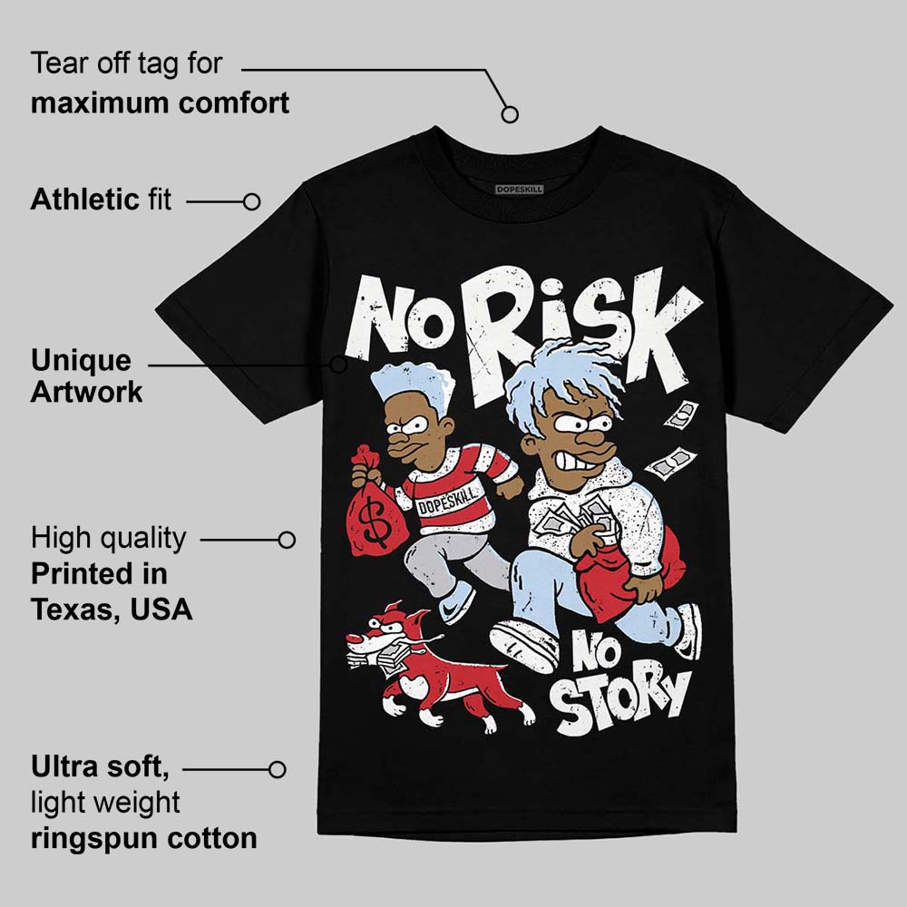Black Metallic Reimagined 5s superstreetwear T-Shirt No Risk No Story Graphic