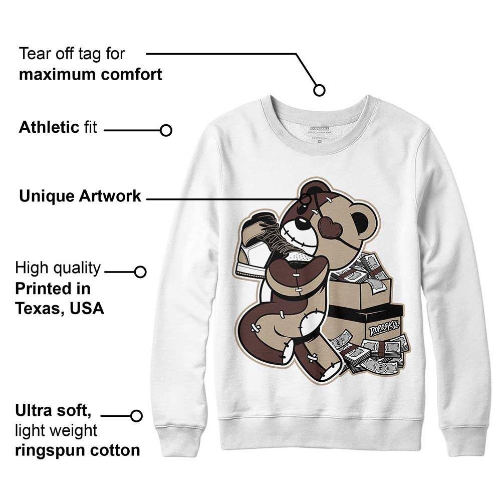 Latte 1s superstreetwear Sweatshirt Bear Steals Sneaker Graphic