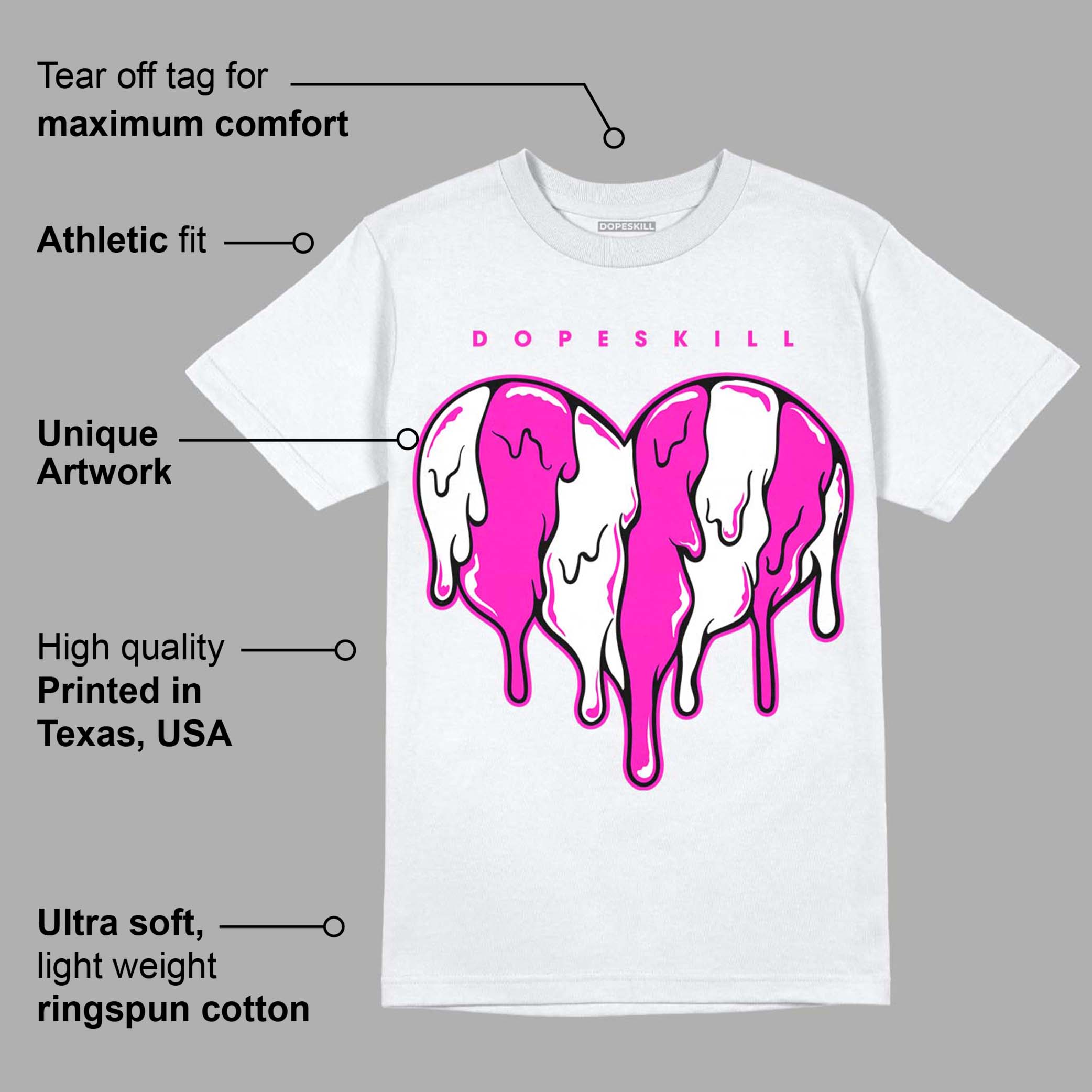 Dunk Low Active Fuchsia superstreetwear T-Shirt Slime Drip Heart Graphic