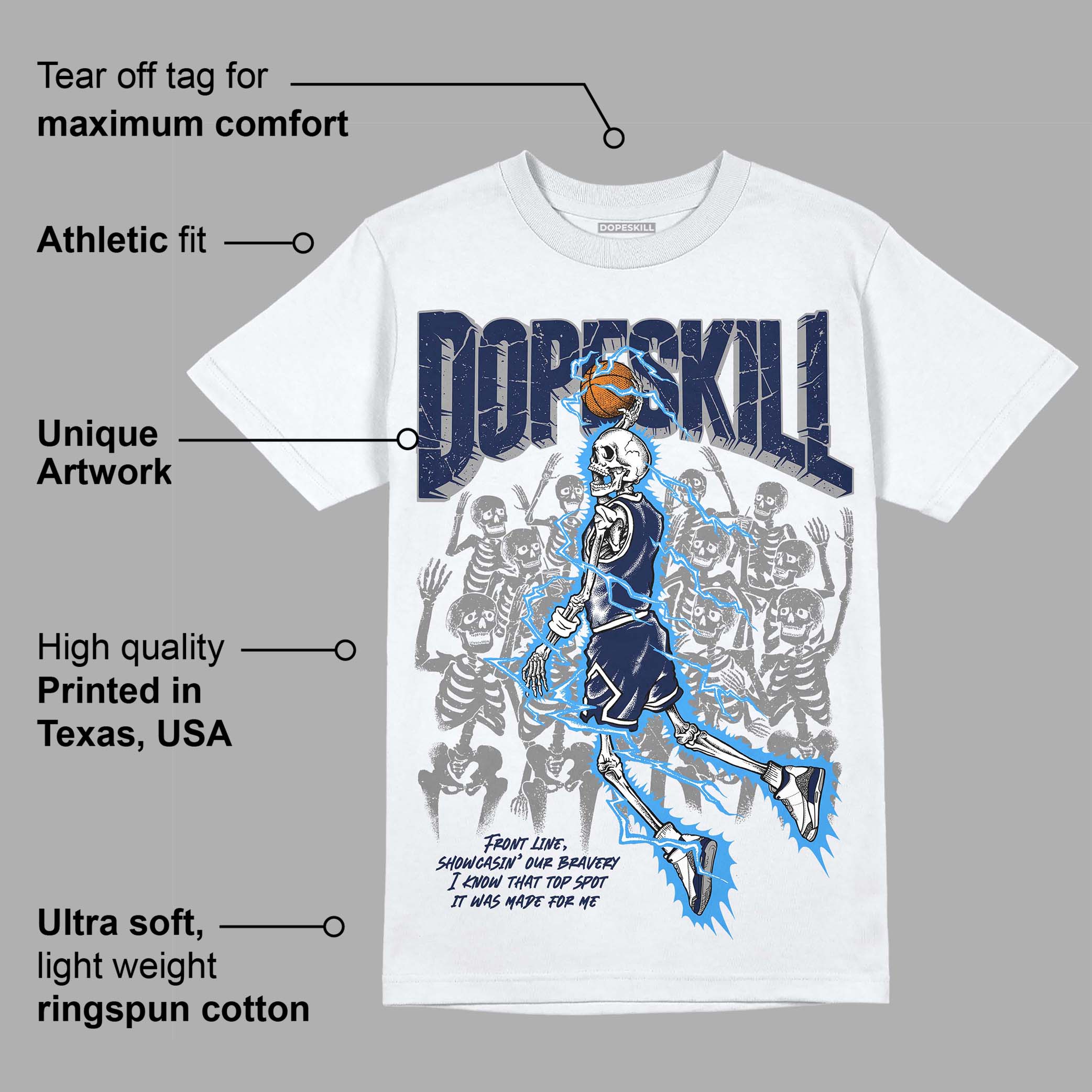 Midnight Navy 3s superstreetwear T-Shirt Thunder Dunk Graphic