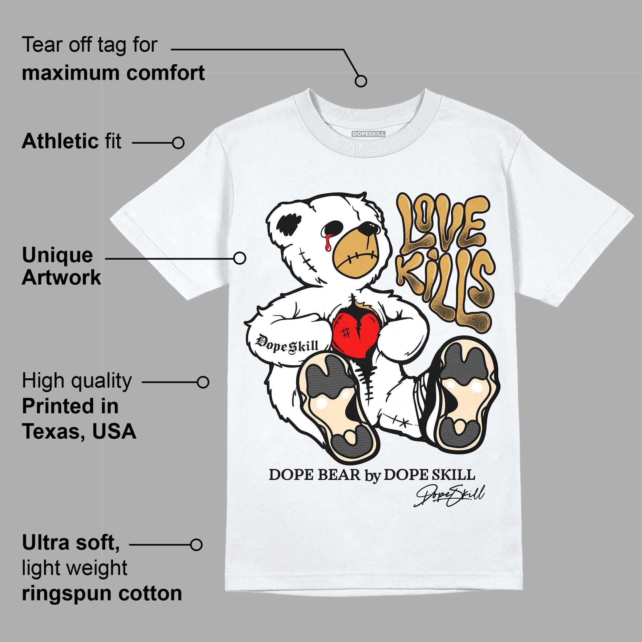 Gratitude 11s superstreetwear T-Shirt Love Kills Graphic