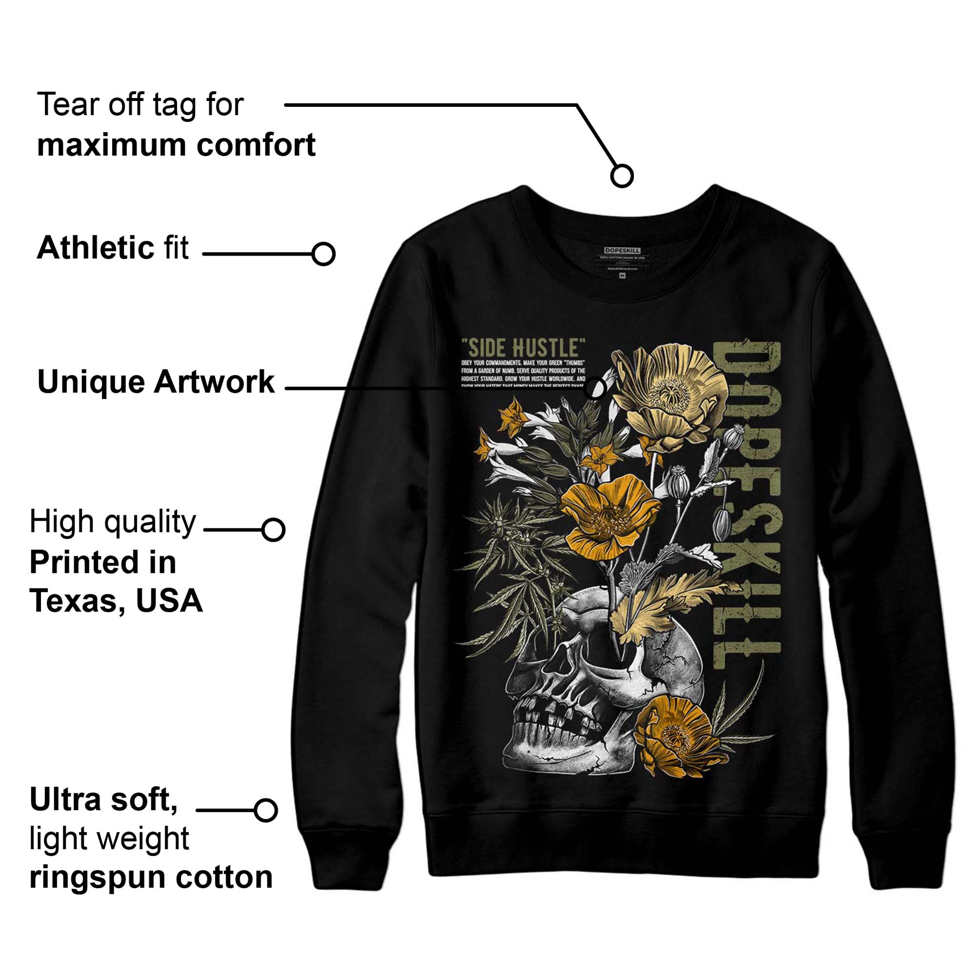 Craft Olive 4s superstreetwear Sweatshirt Side Hustle Graphic