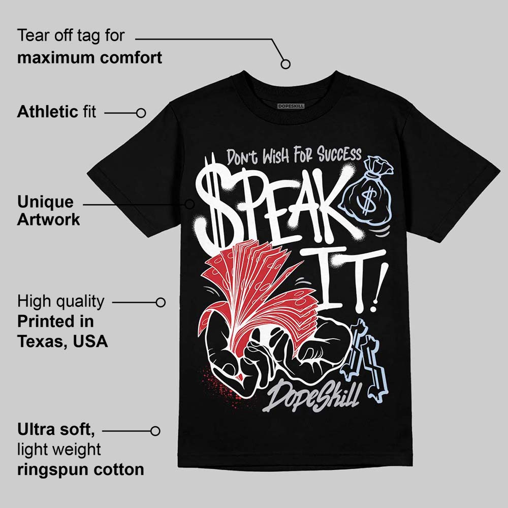 Black Metallic Reimagined 5s superstreetwear T-Shirt Speak It Graphic