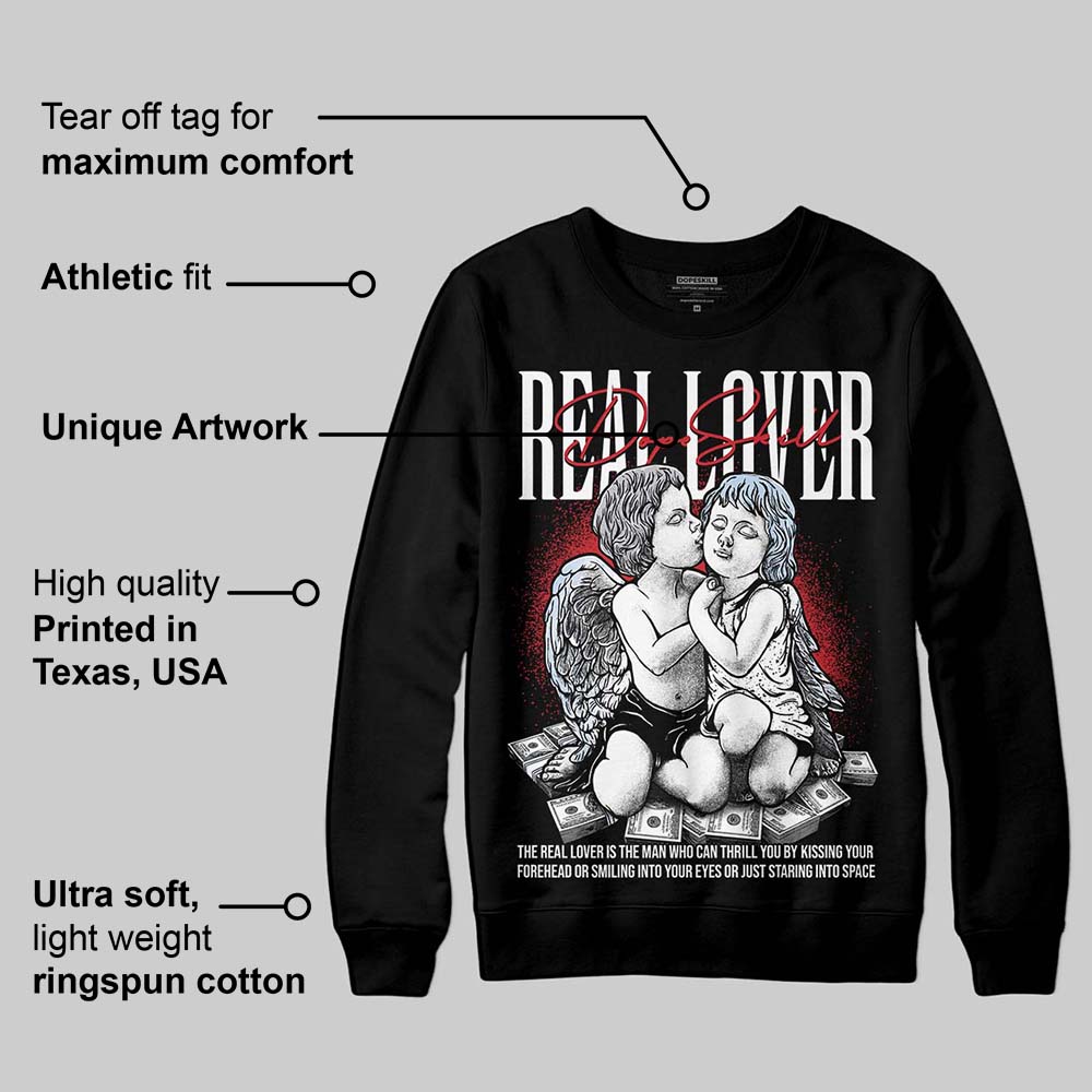 Black Metallic Reimagined 5s superstreetwear Sweatshirt Real Lover Graphic