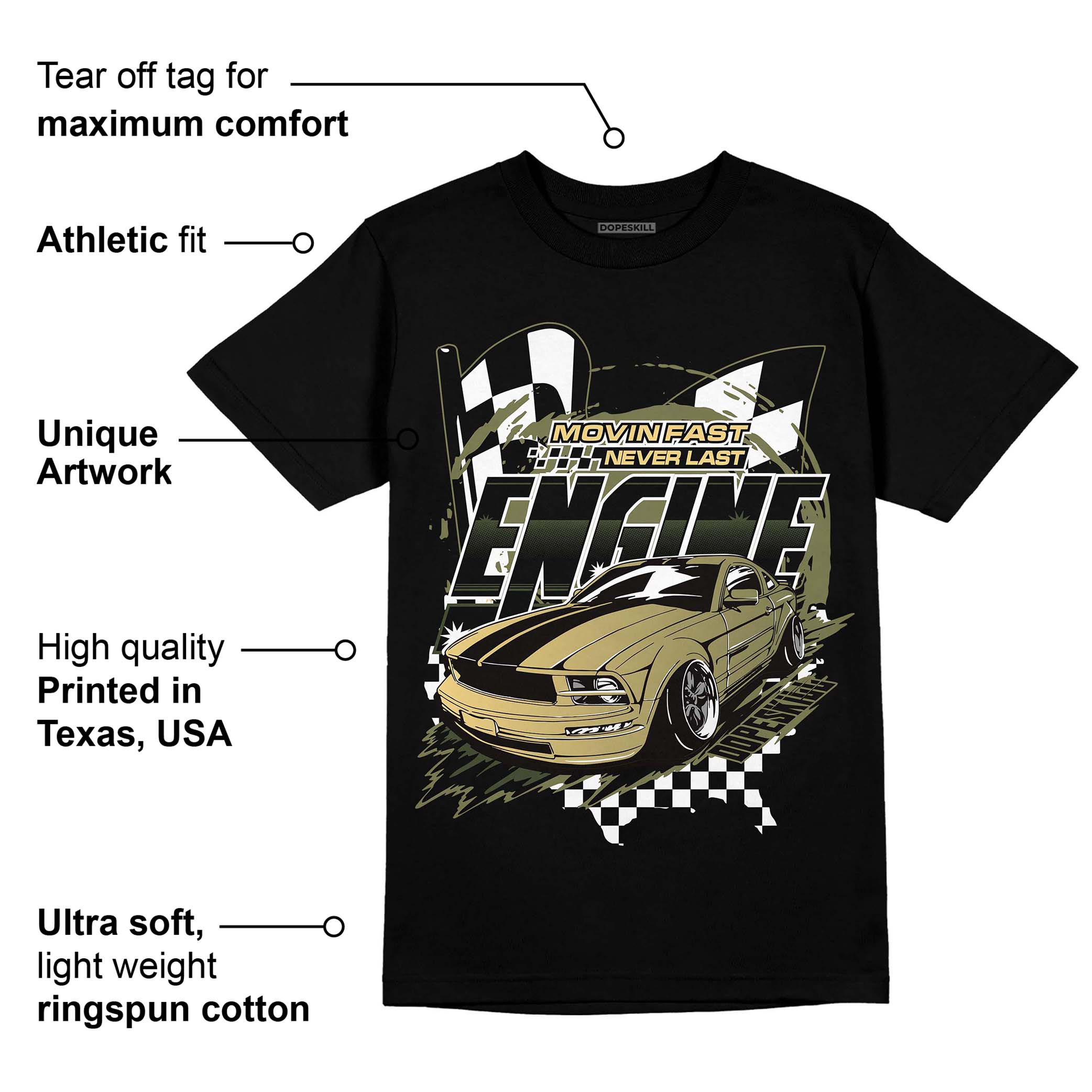 Craft Olive 4s superstreetwear T-Shirt ENGINE Tshirt Graphic