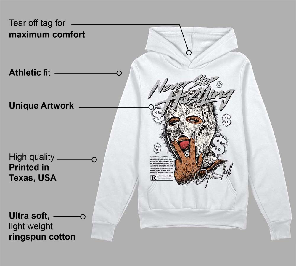 Off Noir 3s superstreetwear Hoodie Sweatshirt Never Stop Hustling Graphic