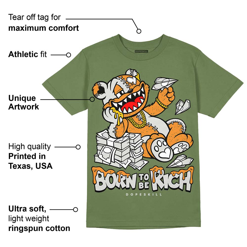 Olive 5s superstreetwear Olive T-shirt Born To Be Rich Graphic