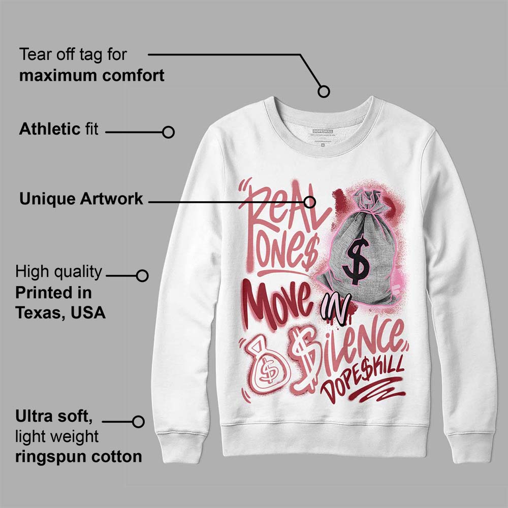 Valentine's Day Collection superstreetwear Sweatshirt Real Ones Move In Silence Graphic