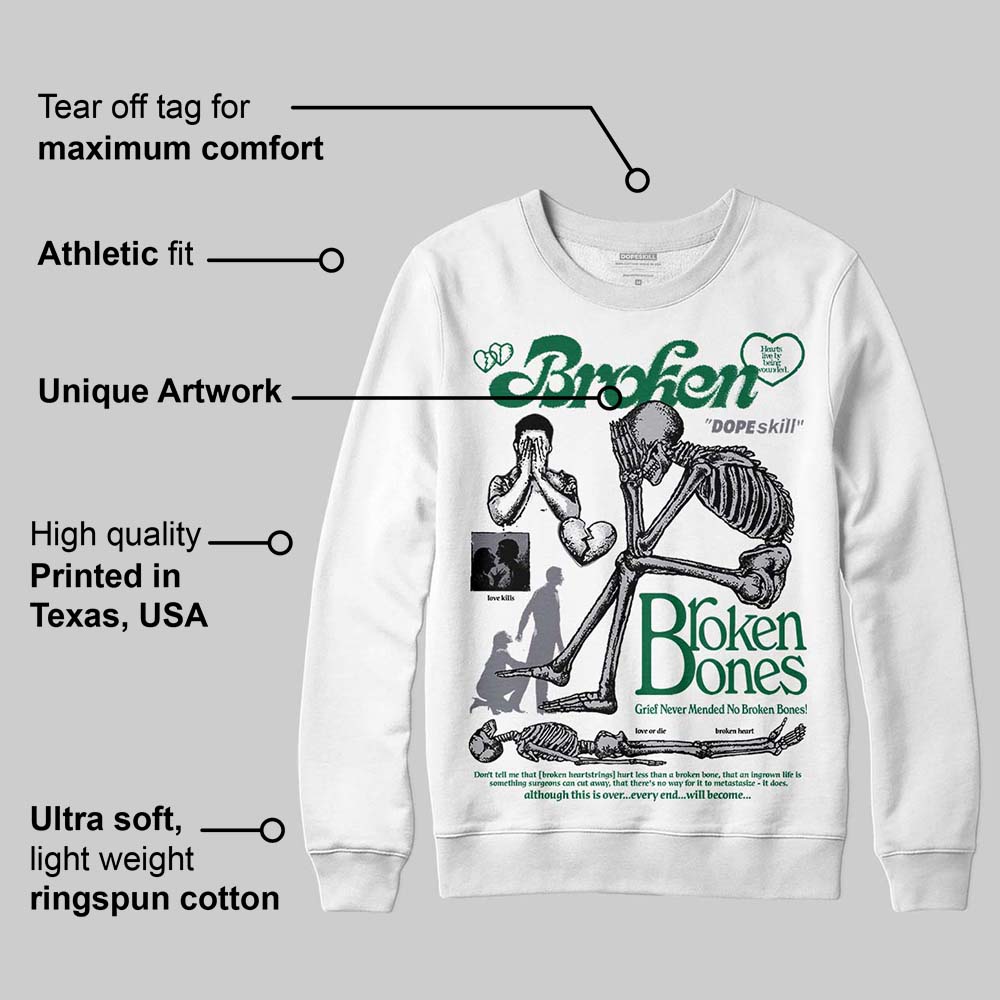 GT-2160 Shamrock Green superstreetwear Sweatshirt Broken Bones Graphic