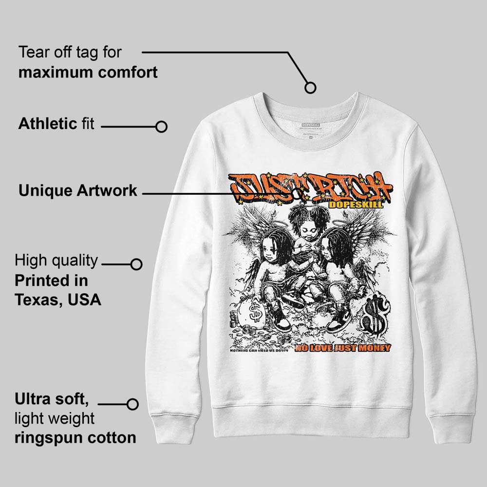 Orange Black White superstreetwear Sweatshirt Just Rich Graphic