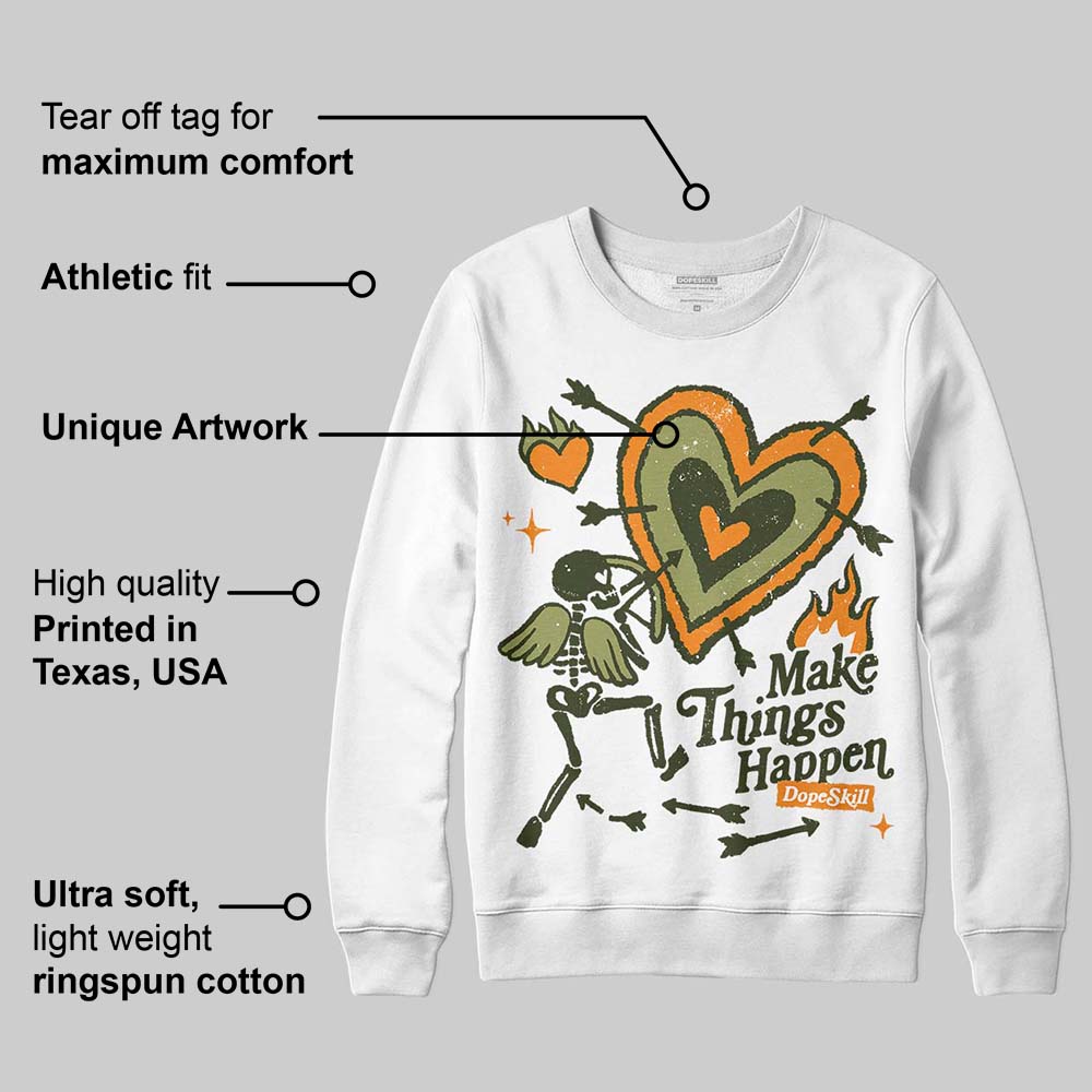 Olive Collection superstreetwear Sweatshirt Make Things Happen Graphic