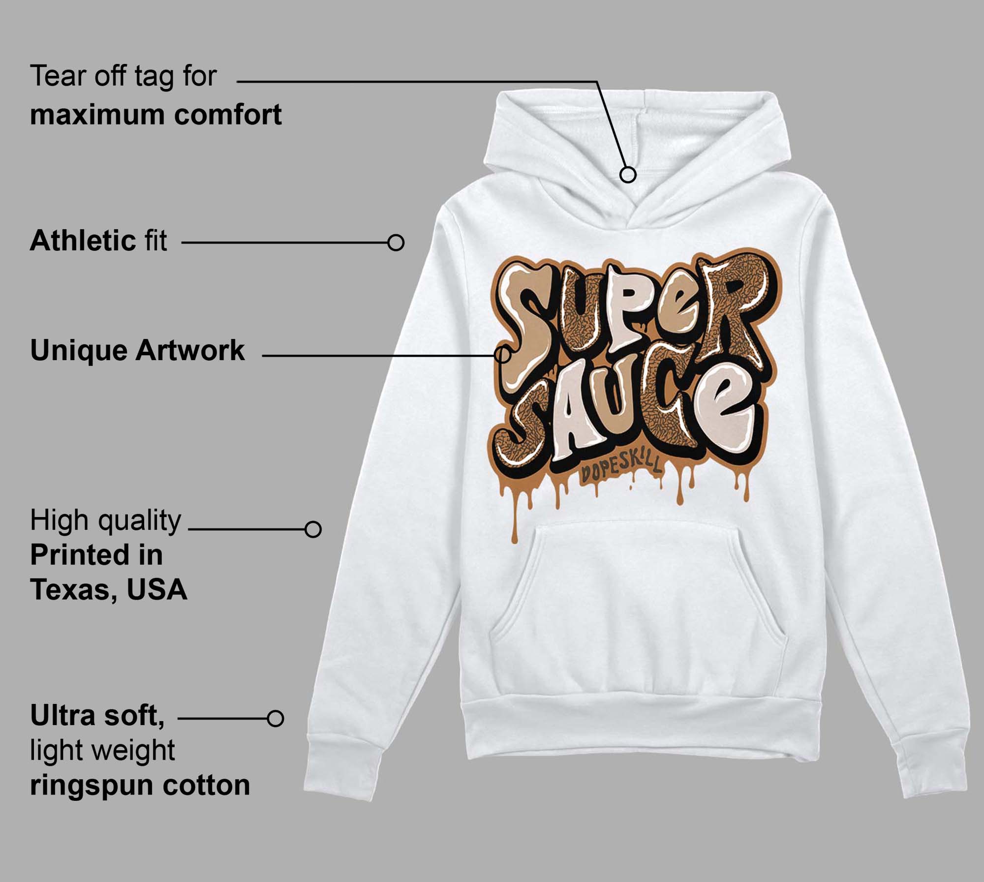 Palomino 3s superstreetwear Hoodie Sweatshirt Super Sauce Graphic