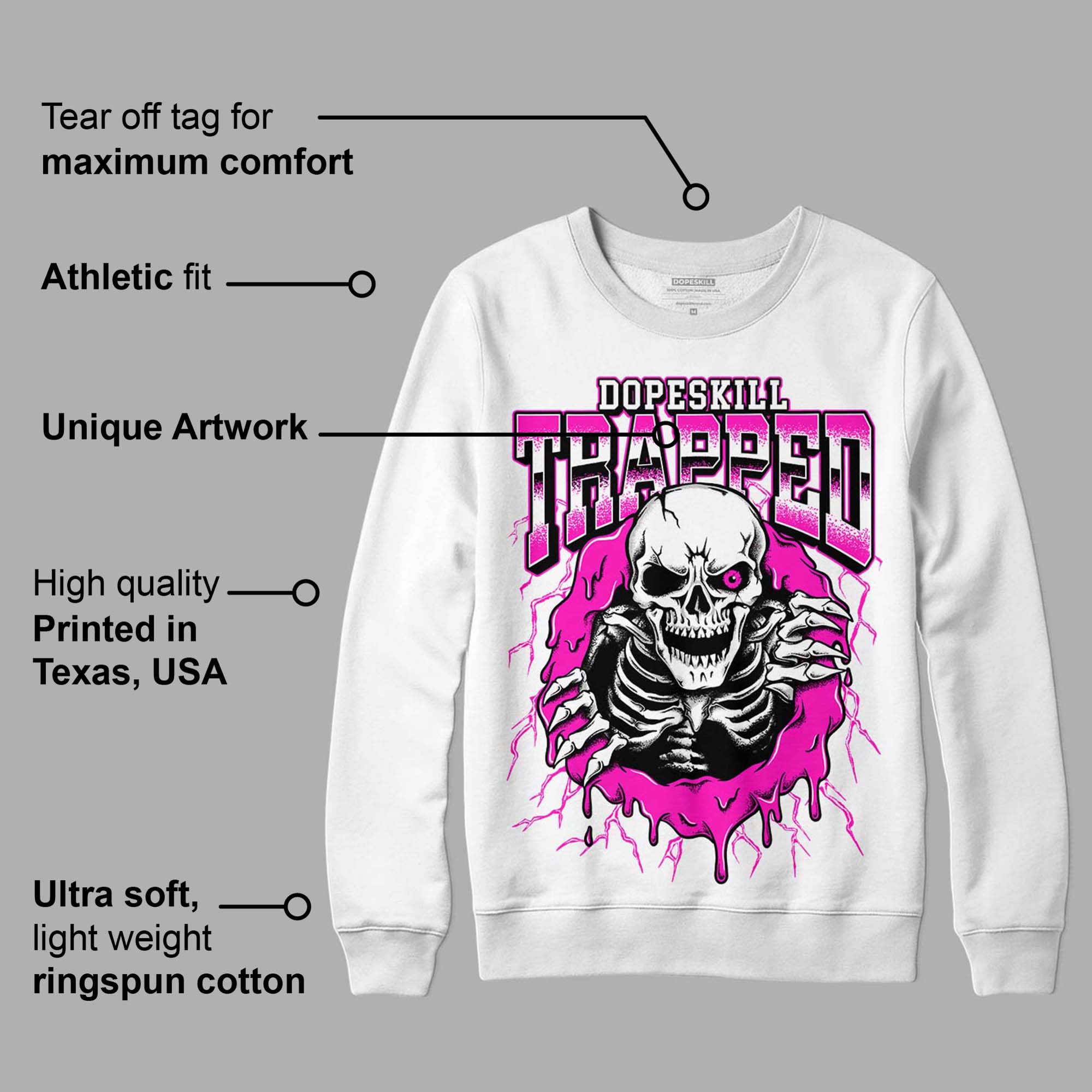 Dunk Low Active Fuchsia superstreetwear Sweatshirt Trapped Halloween Graphic