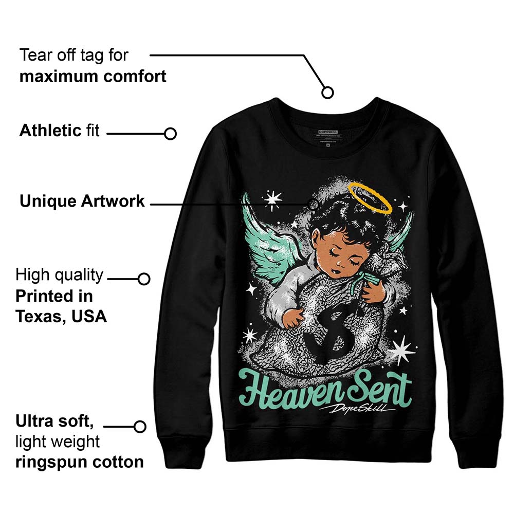 Green Glow 3s superstreetwear Sweatshirt Heaven Sent Graphic