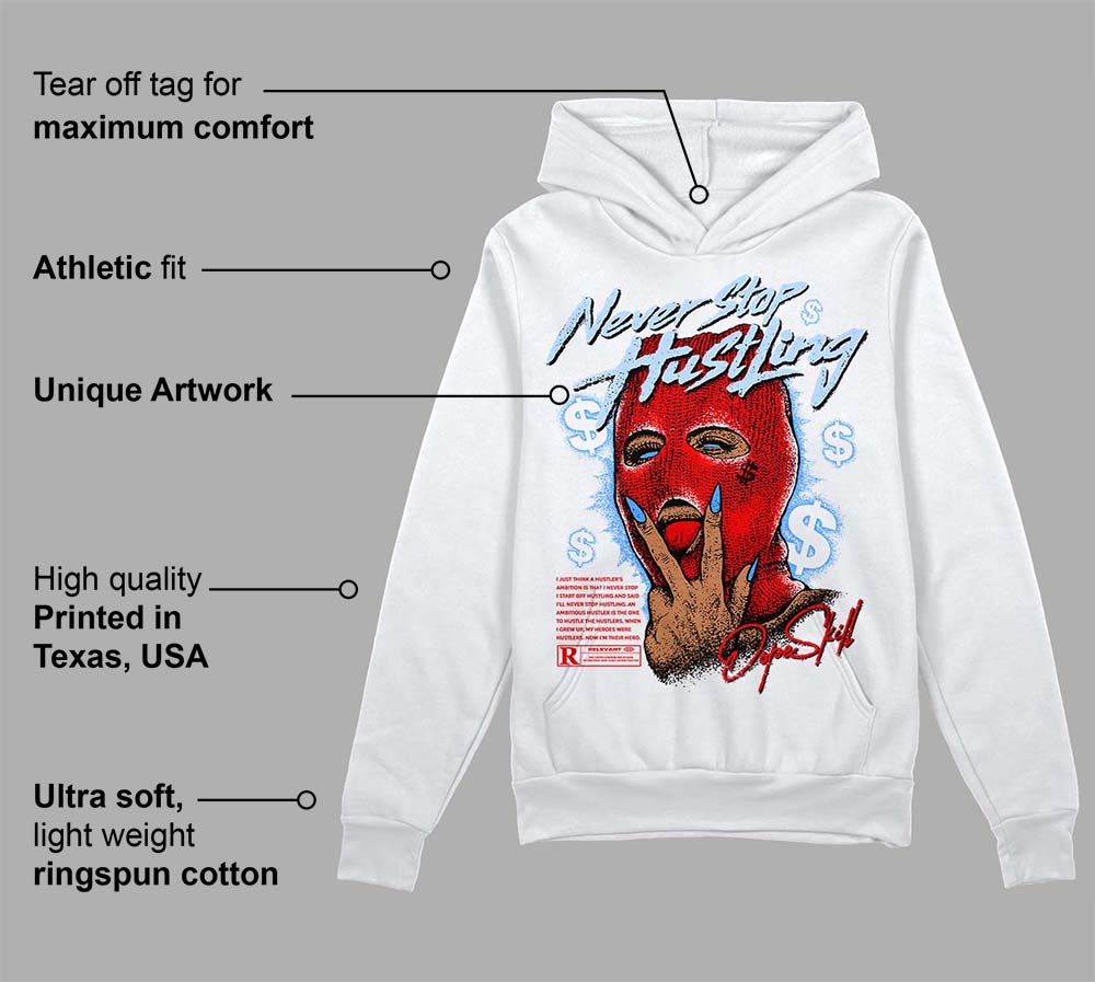 Cherry 11s superstreetwear Hoodie Sweatshirt Never Stop Hustling Graphic