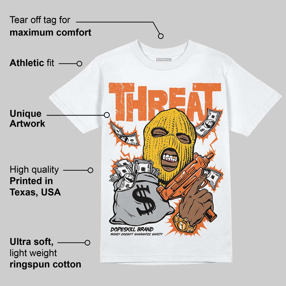 Orange Black White superstreetwear T-Shirt Under Threat Graphic