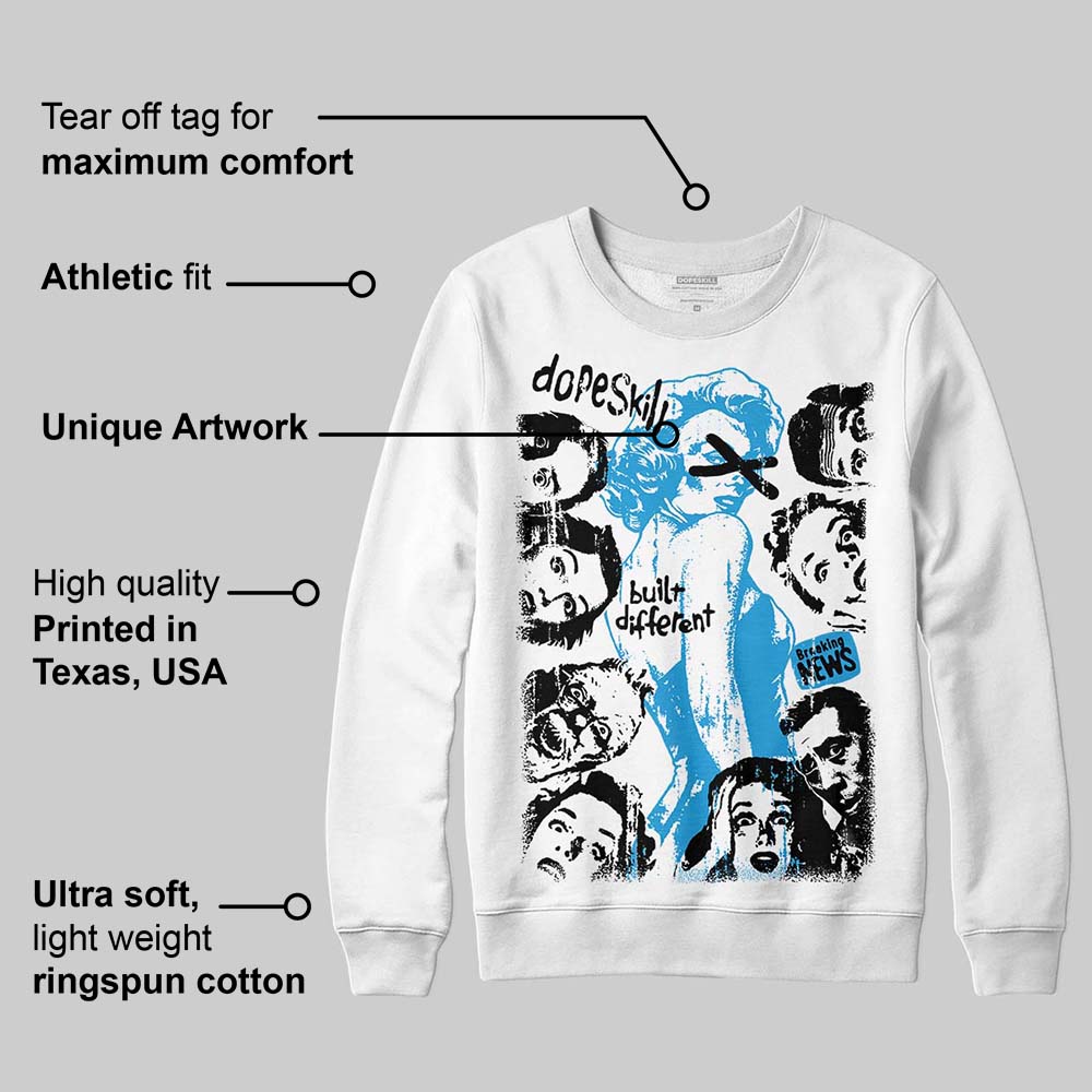 Military Blue 4s superstreetwear Sweatshirt Built Different Graphic