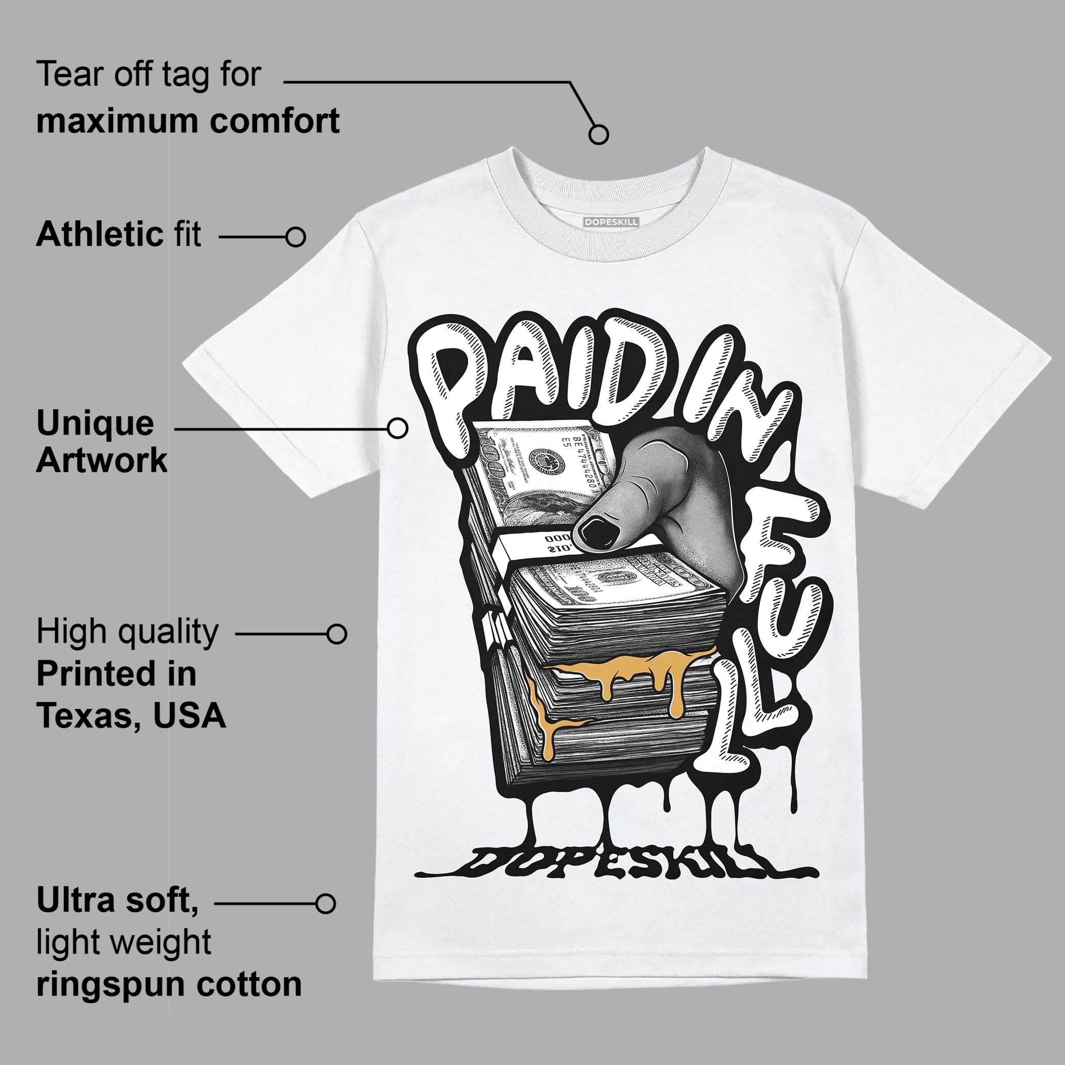 Gratitude 11s superstreetwear T-Shirt Paid In Full Graphic