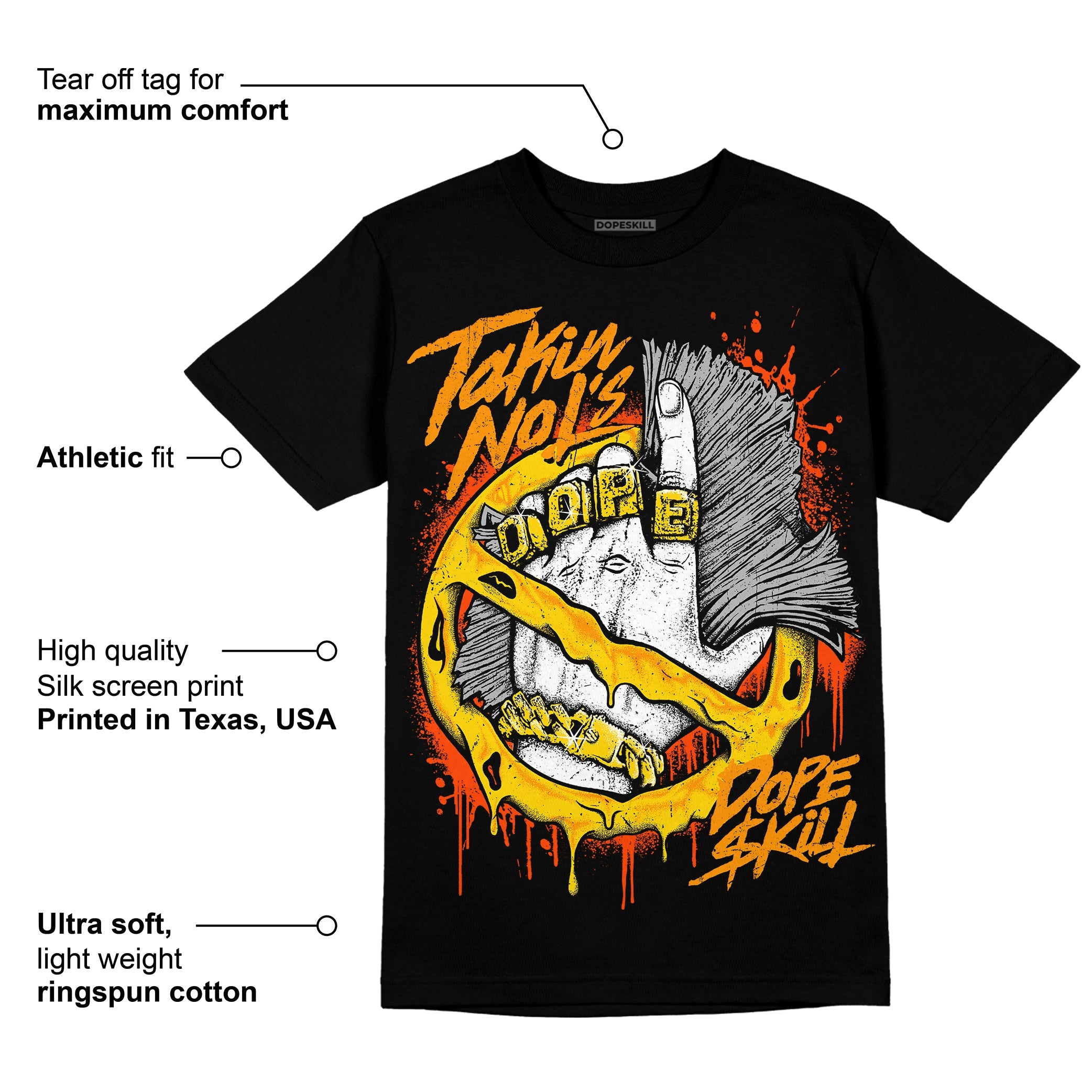 Yellow Ochre 6s superstreetwear T-Shirt Takin No L's Graphic