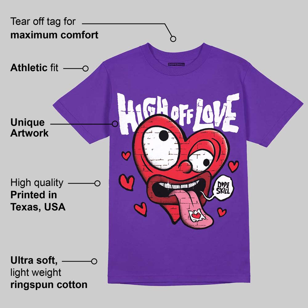 PURPLE Collection superstreetwear Purple T-shirt High Off Love Graphic