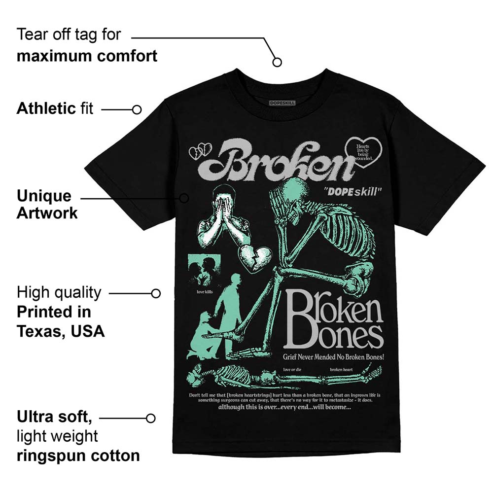 Green Glow 3s superstreetwear T-Shirt Broken Bones Graphic