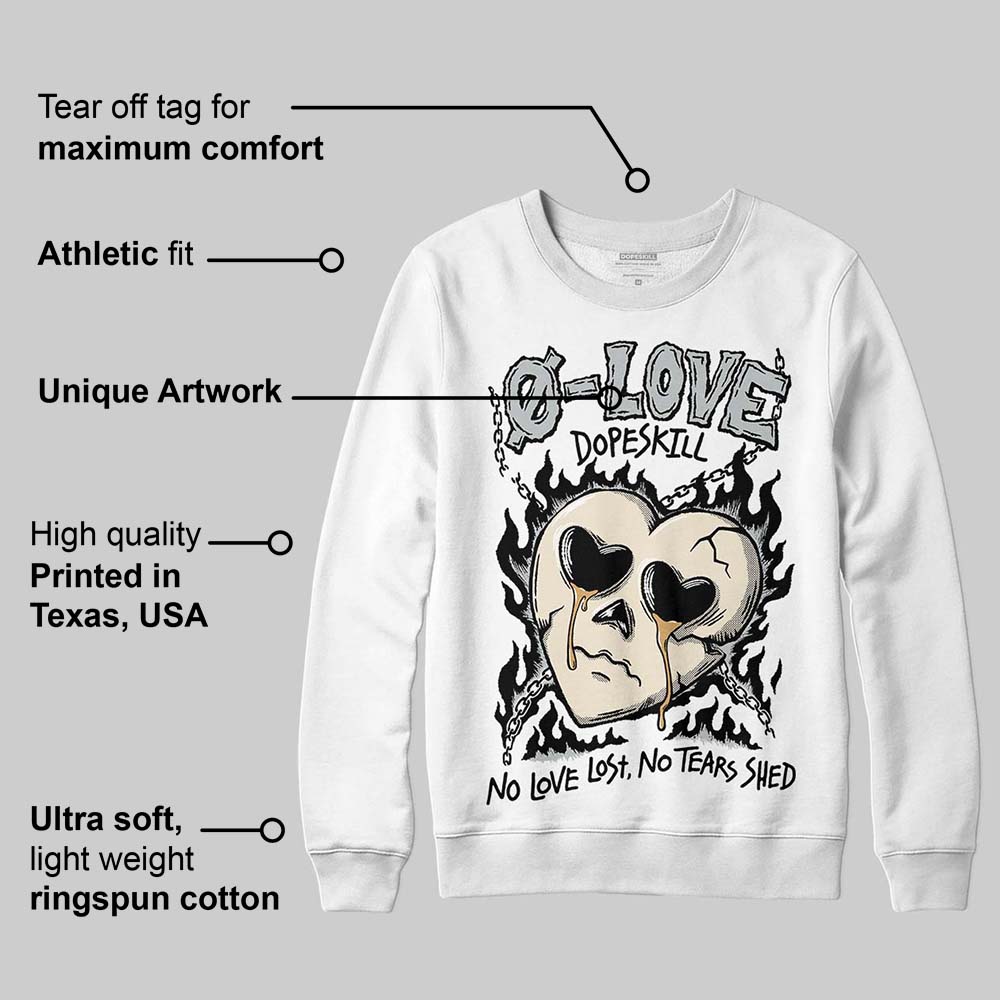 Reverse Metallic 5s superstreetwear Sweatshirt Crying Heart Graphic