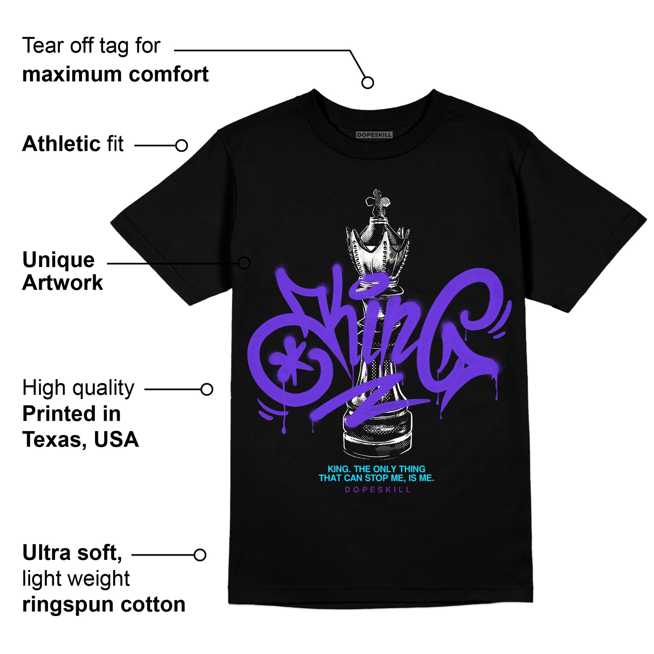 Aqua 6s superstreetwear T-Shirt King Chess Graphic