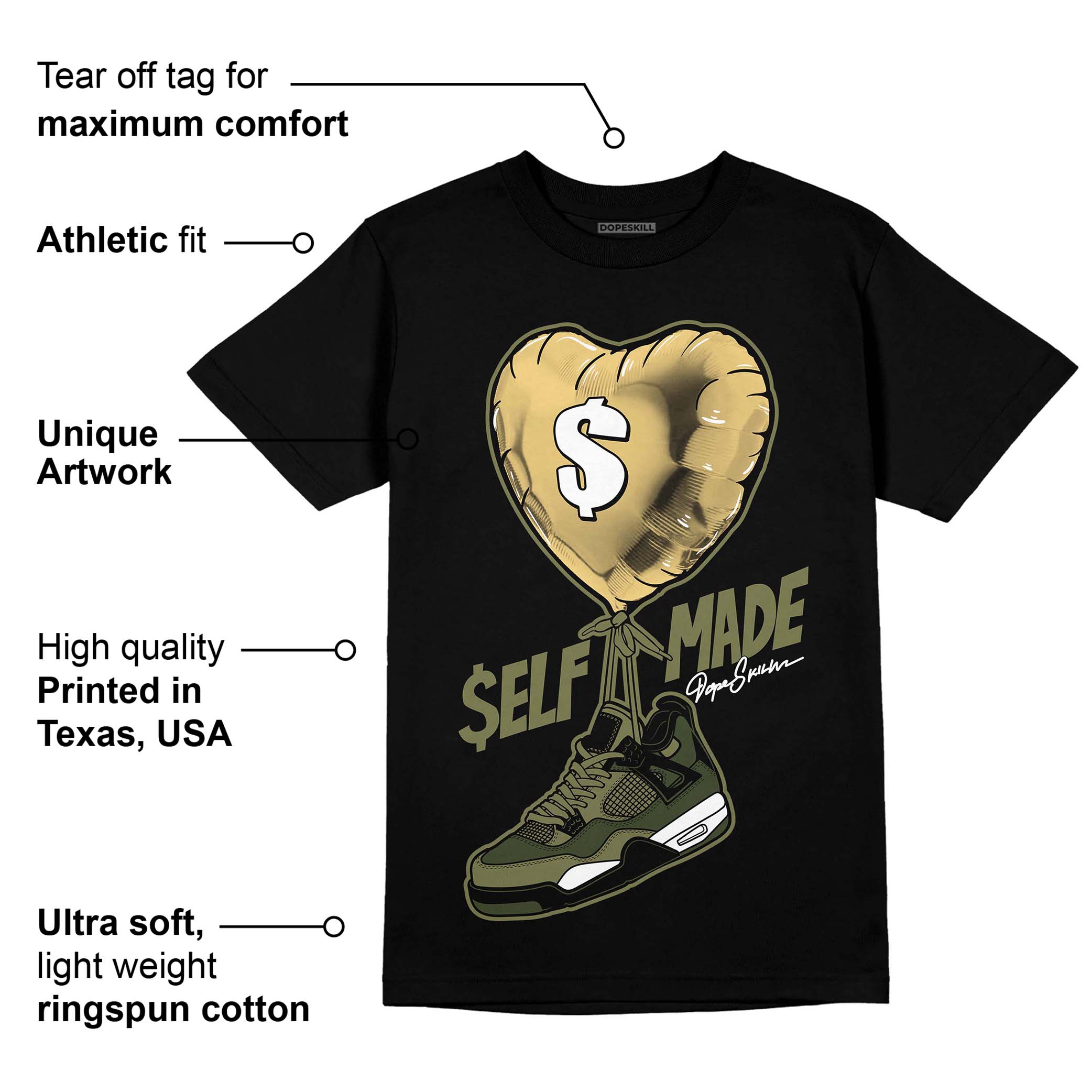 Craft Olive 4s superstreetwear T-Shirt Self Made Graphic