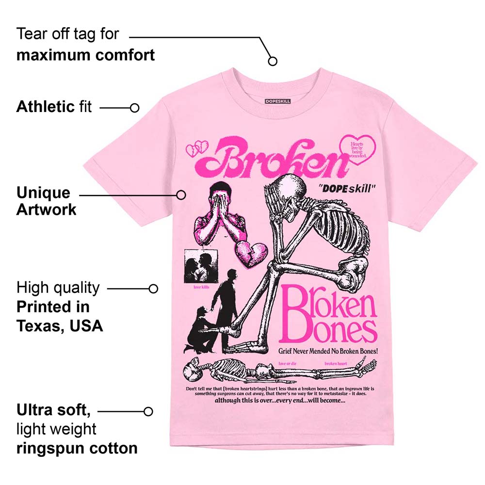Pink Collection superstreetwear Pink T-shirt Broken Bones Graphic
