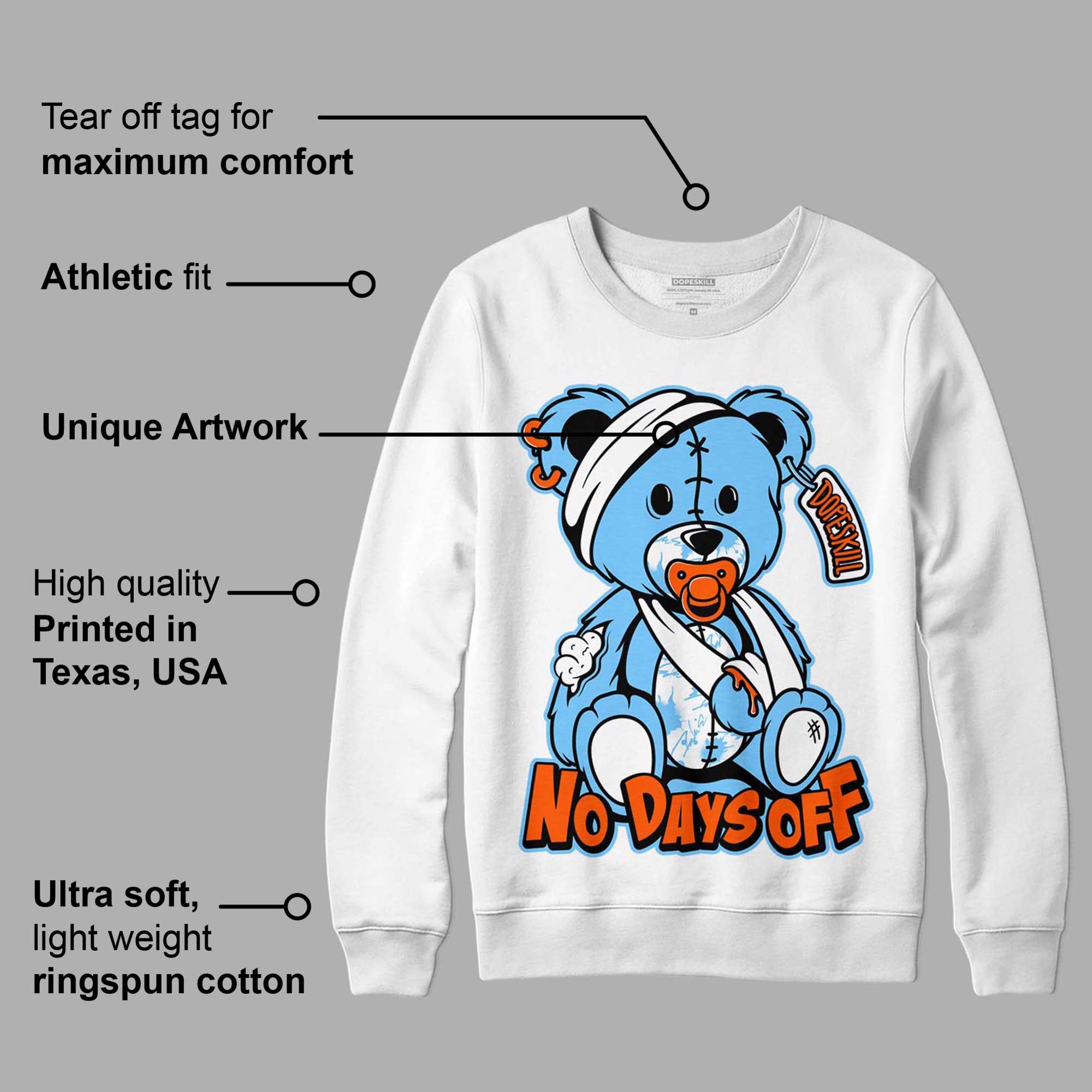 Dunk Low Futura University Blue superstreetwear Sweatshirt Hurt Bear Graphic